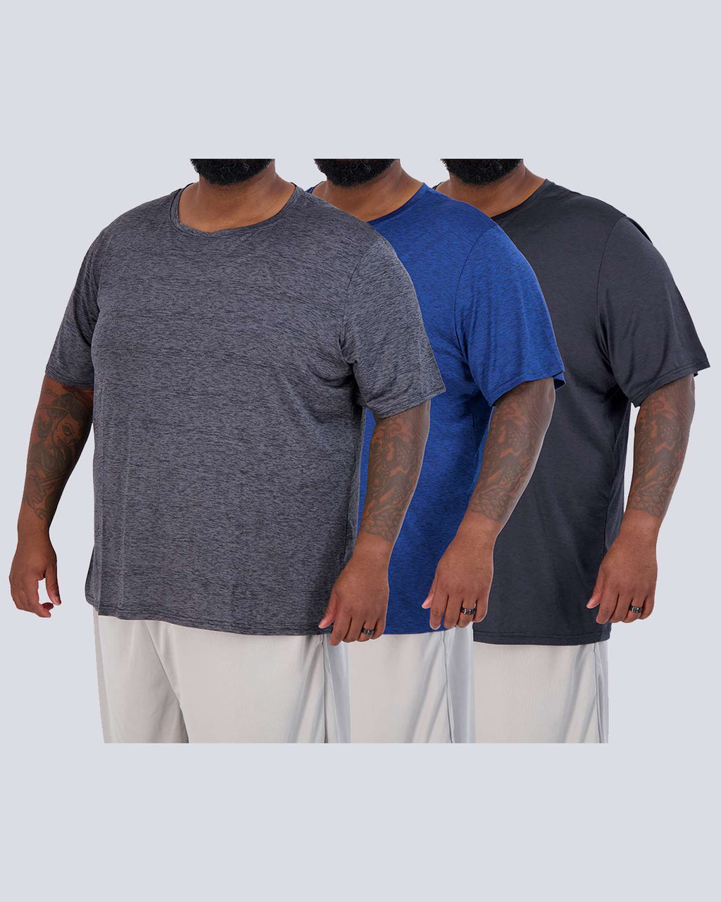 3 Pack: Men’s Big & Tall Dry-Fit Short-Sleeve Crew Neck T-Shirt