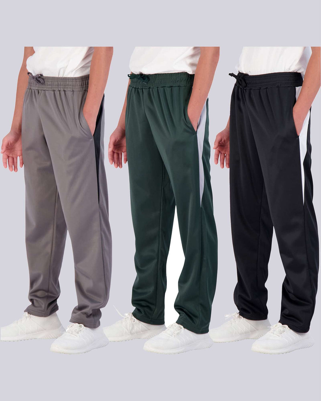 3 Pack: Boys Tricot Open Bottom Fleece-Lined Sweatpants