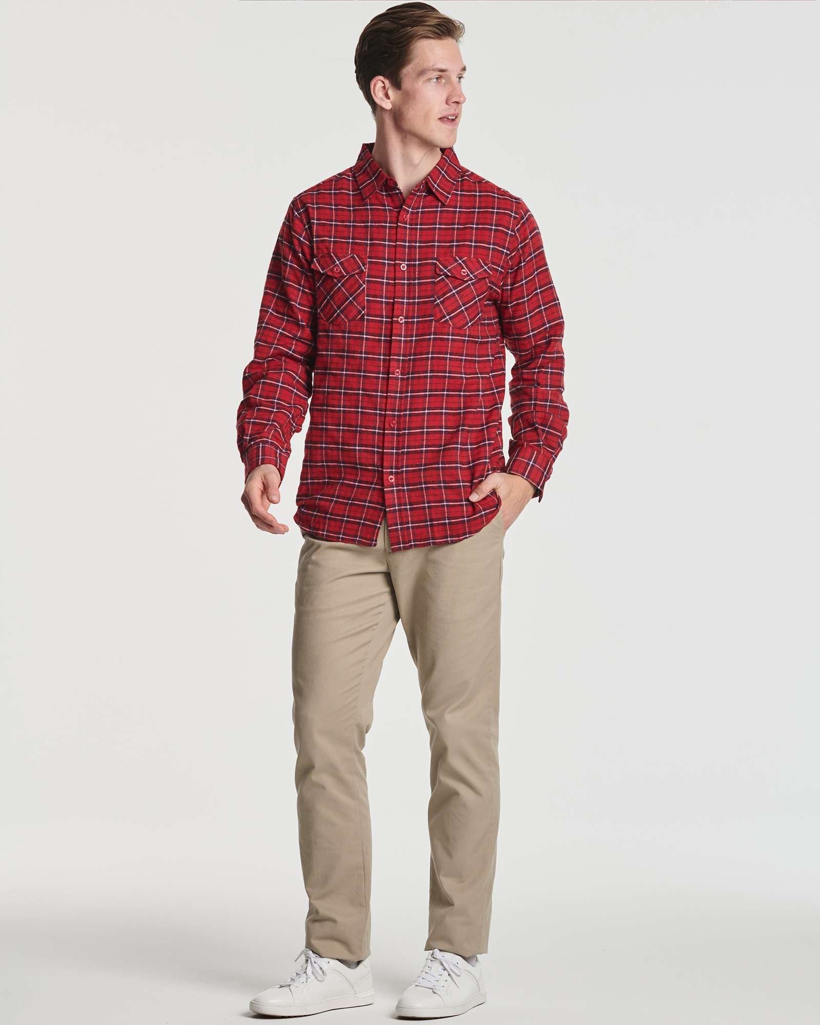 3 Pack: Mens Big & Tall Long-Sleeve Flannel Shirt