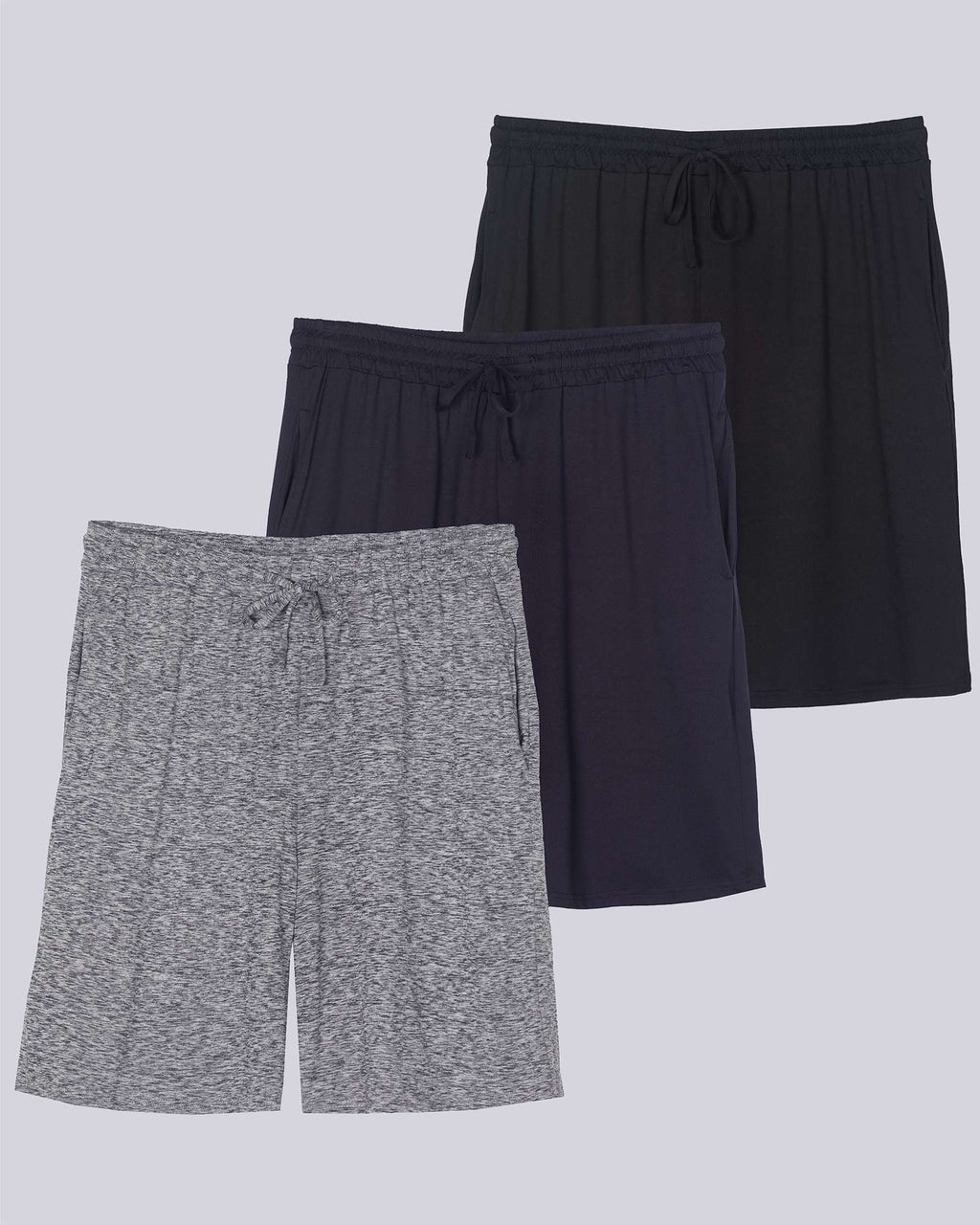 3 Pack: Men's Soft Pajama Shorts