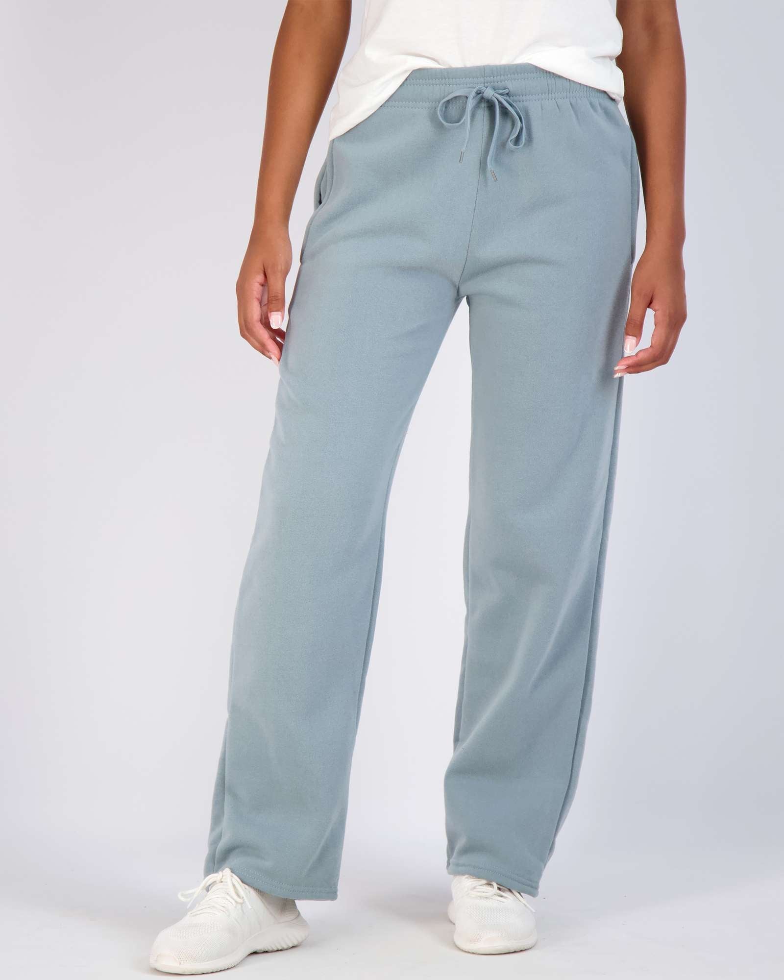 3 Pack: Womens Fleece Open Bottom Sweatpants