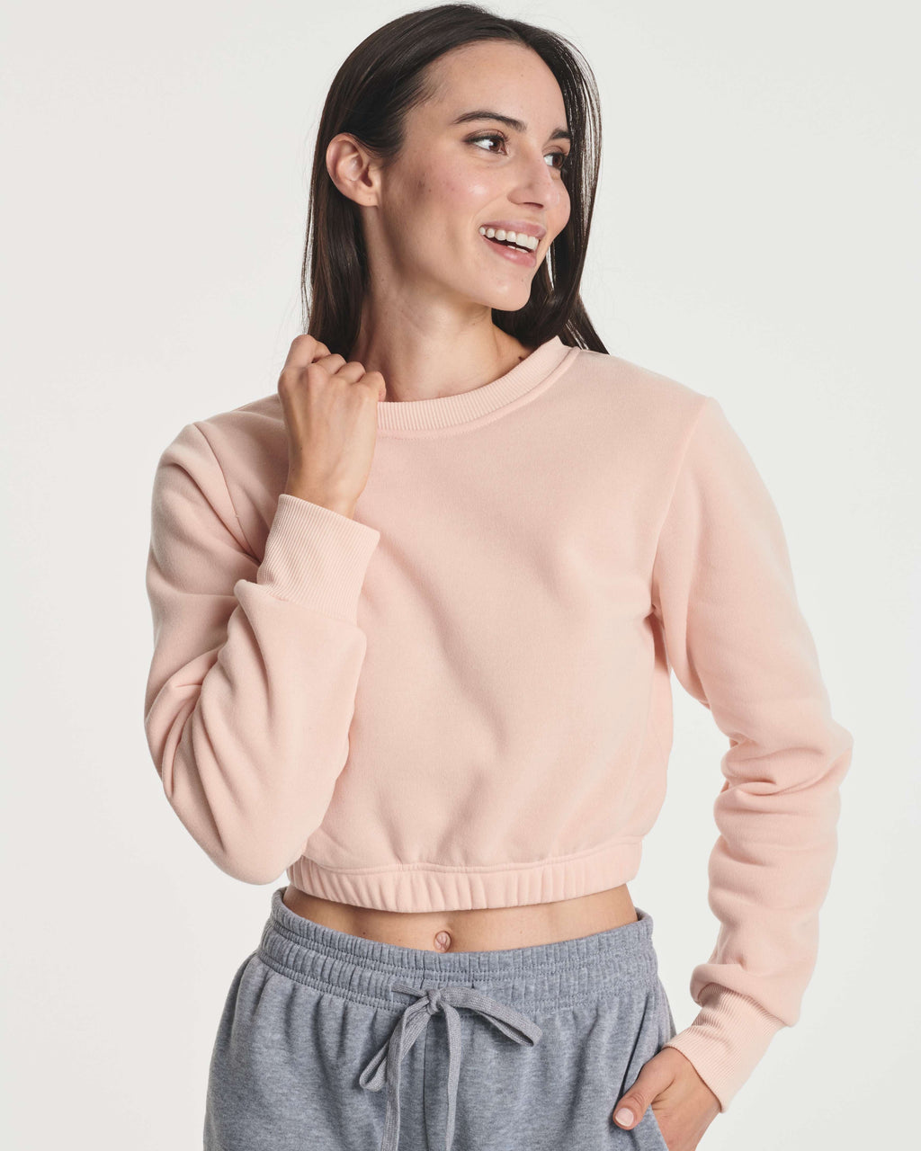 3 Pack: Women's Fleece Cropped Sweatshirt (Available in Plus Size)