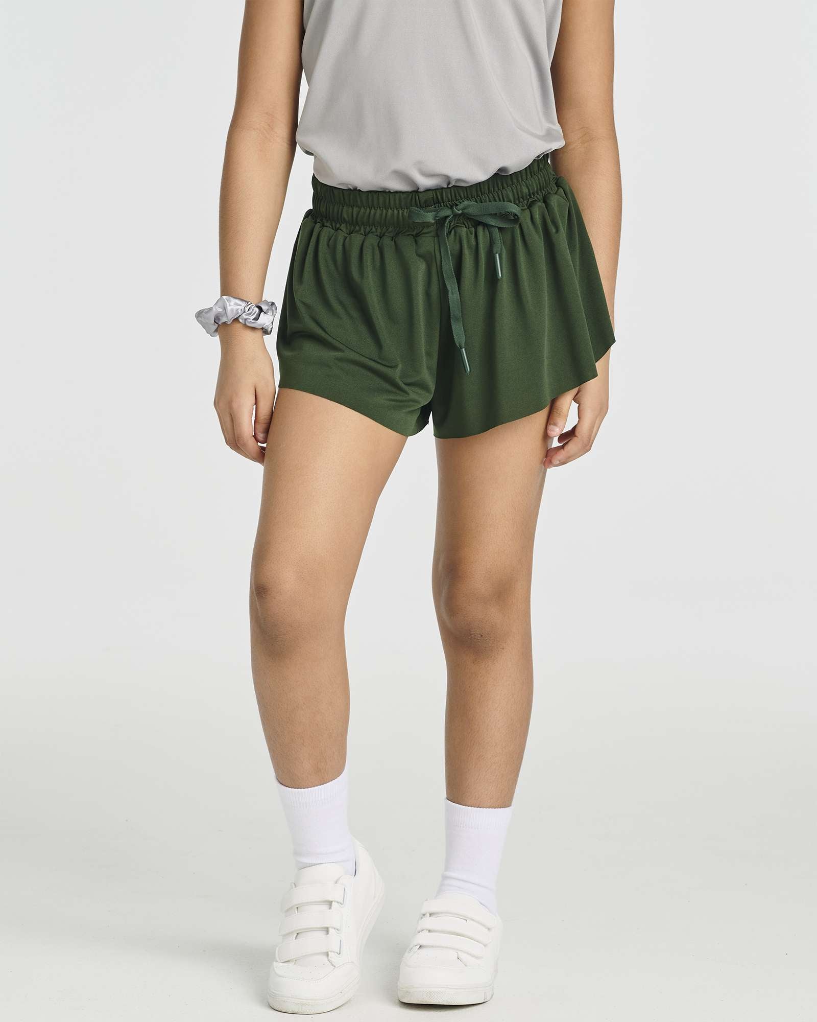 4 Pack: Girls 2-in-1 Flowy Shorts with Spandex Liner Youth Butterfly Skirts - Athletic Dance