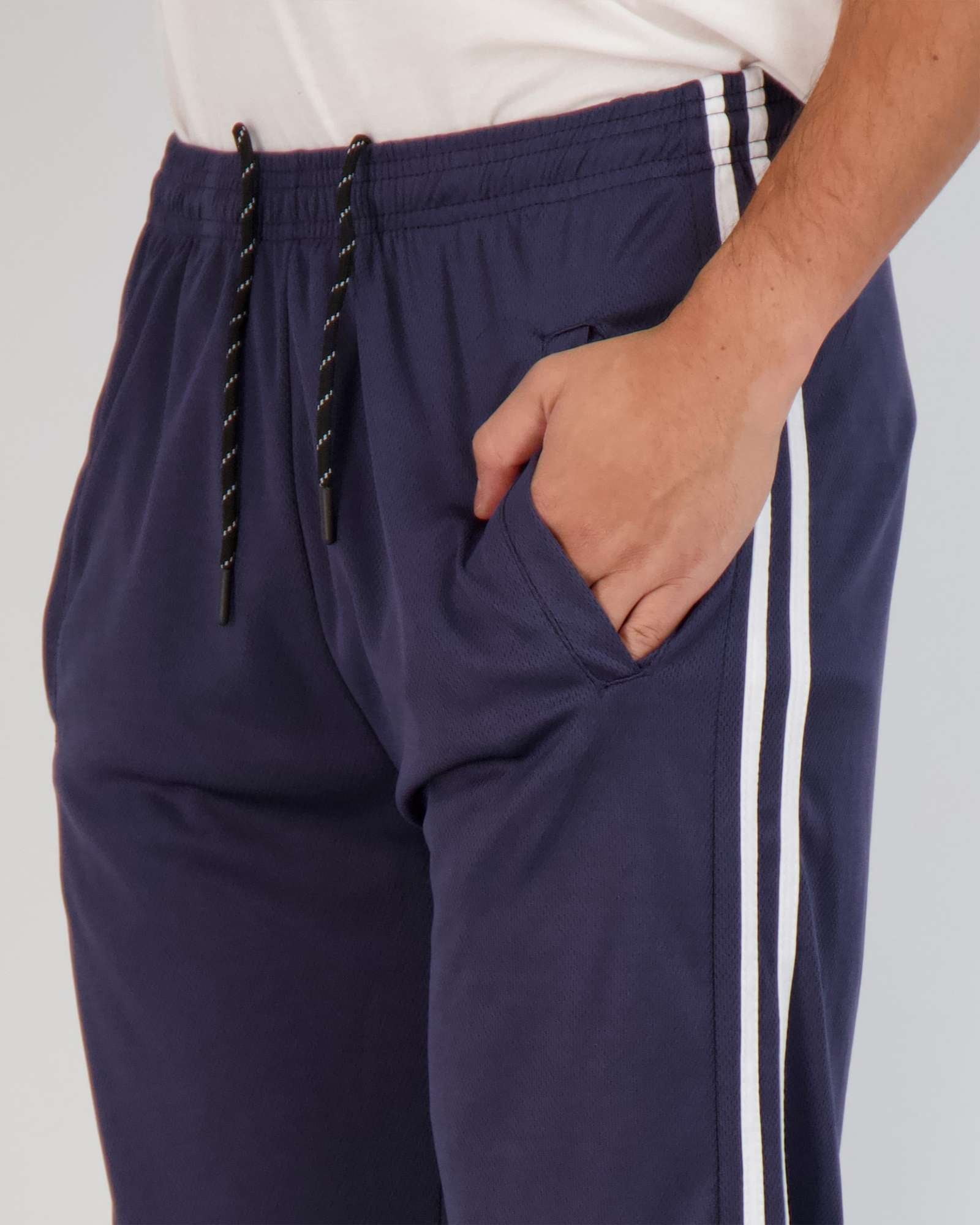 3 Pack: Mens Mesh Active Open Bottom Sweatpants