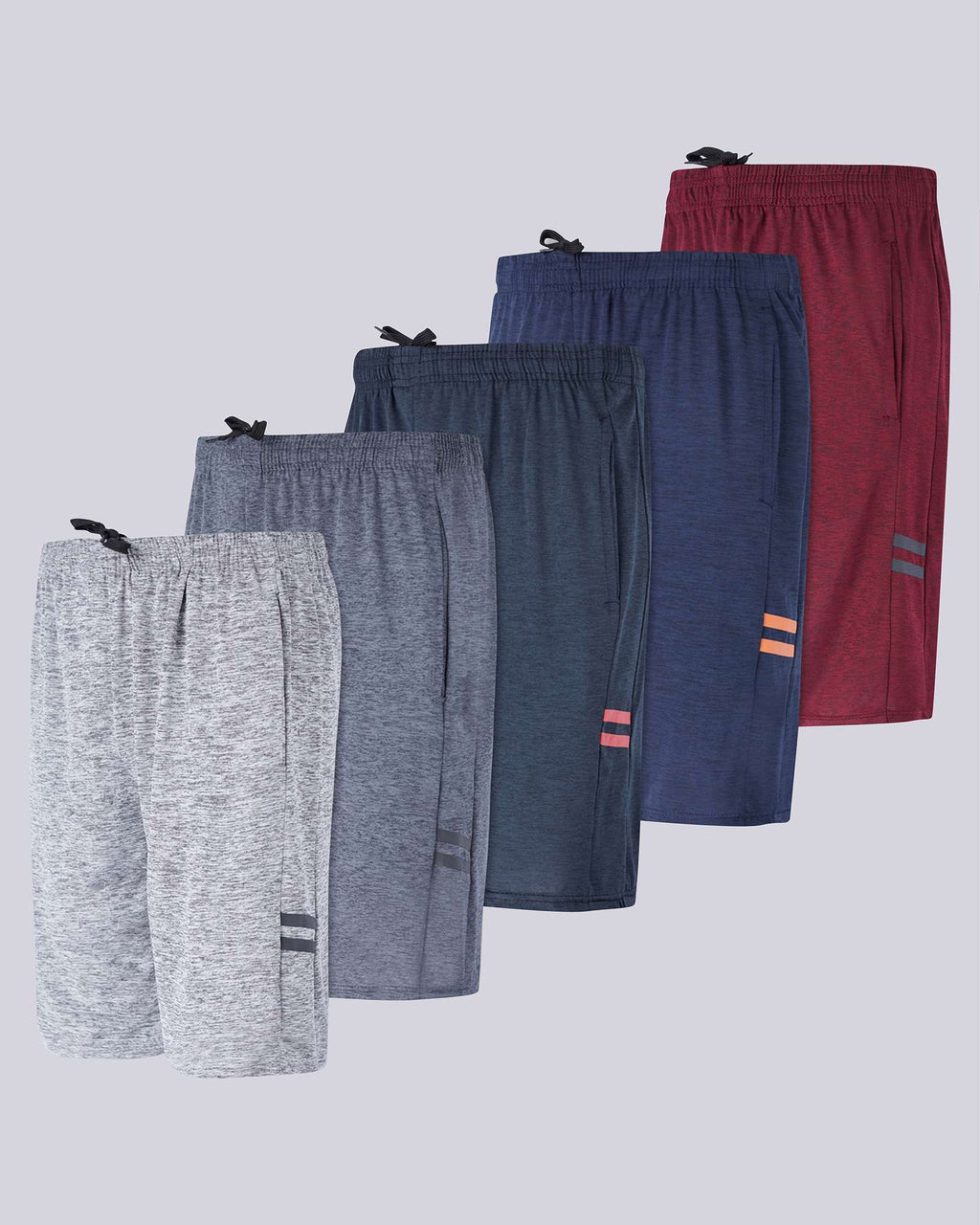 5 Pack: Boys Dry-Fit Active Basketball Shorts