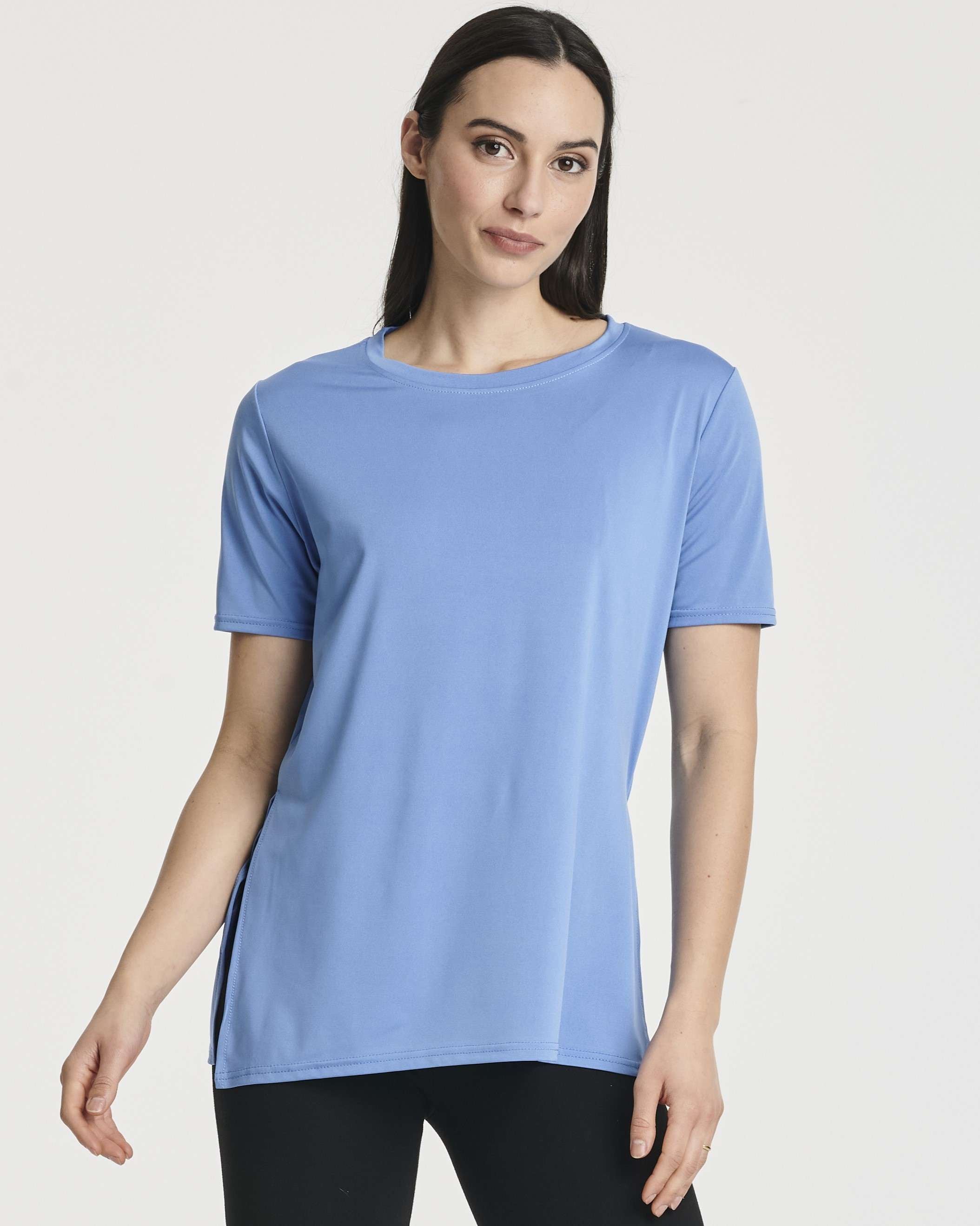 5 Pack: Women's Short Sleeve Crew Relaxed Yoga Top (Available in Plus Size)