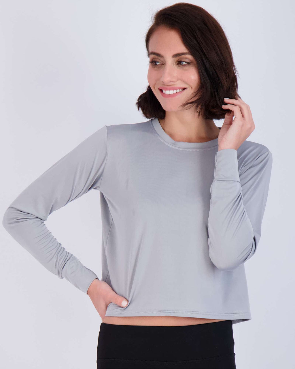 5 Pack: Womens Dry Fit Crop Top Long Sleeve