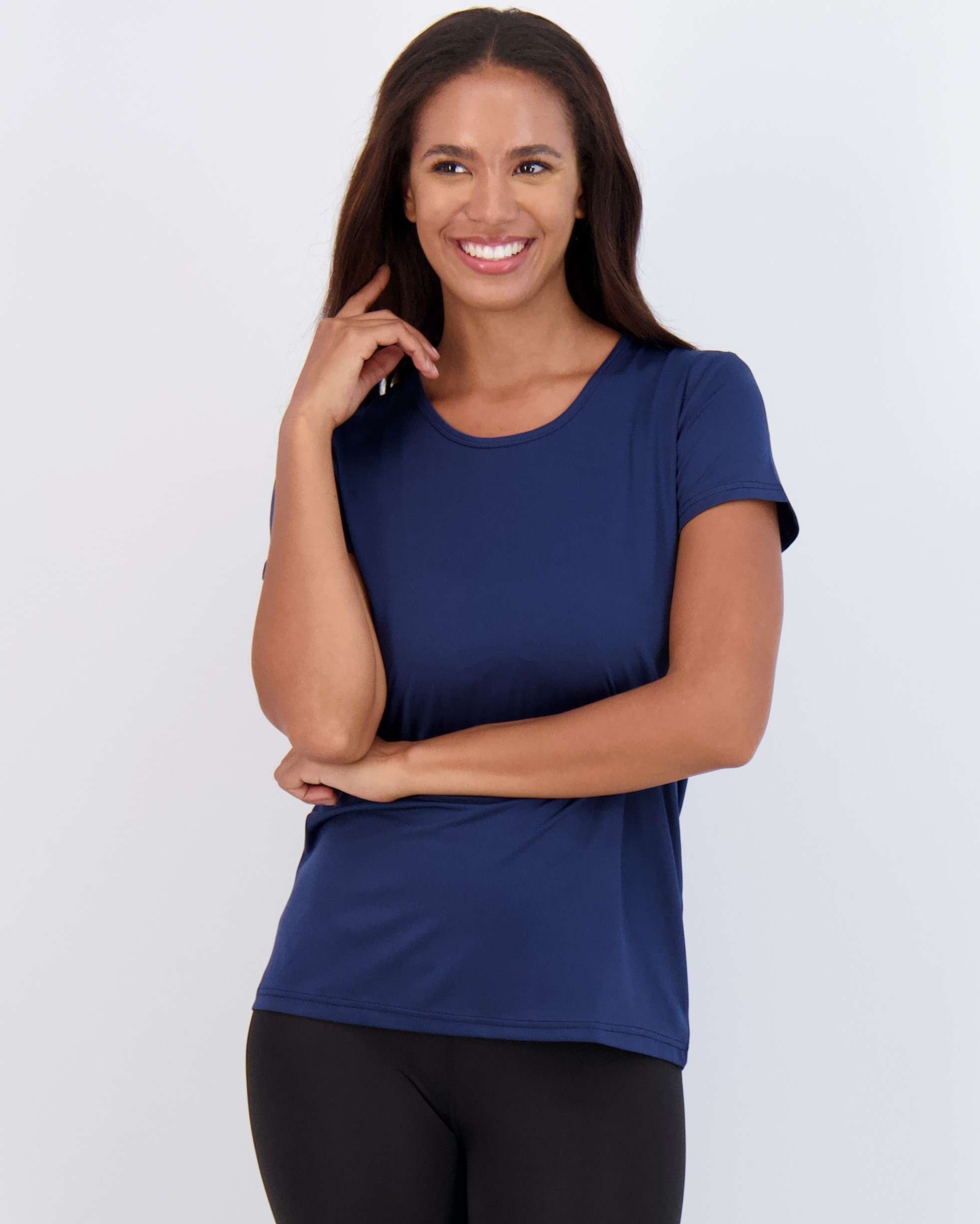 5 Pack: Womens Dry Fit Short-Sleeve Crew Neck Active T-Shirt