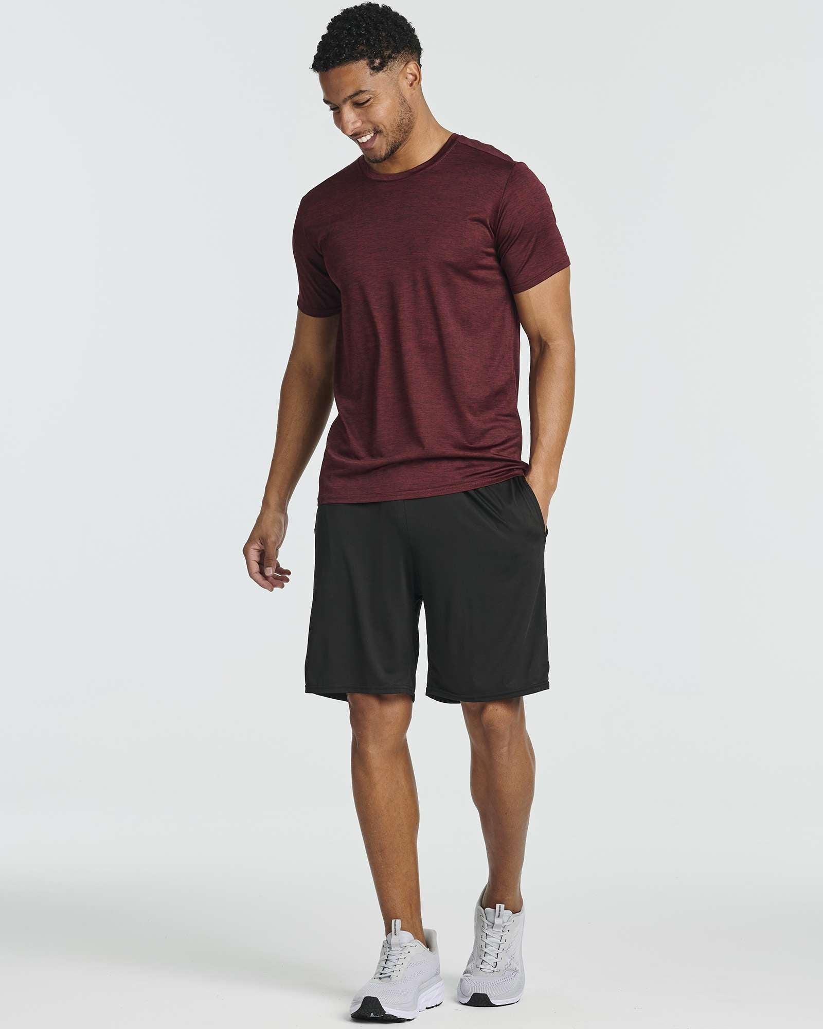 5 Pack: Mens Dry-Fit Active Crew Neck T-Shirt