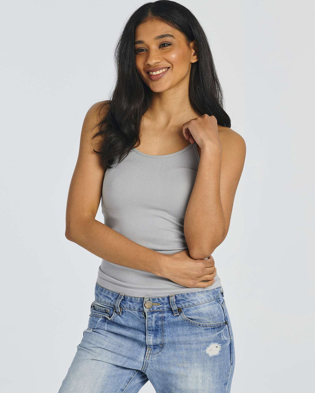 5 Pack: Women's Ribbed Spaghetti Strap Camisole