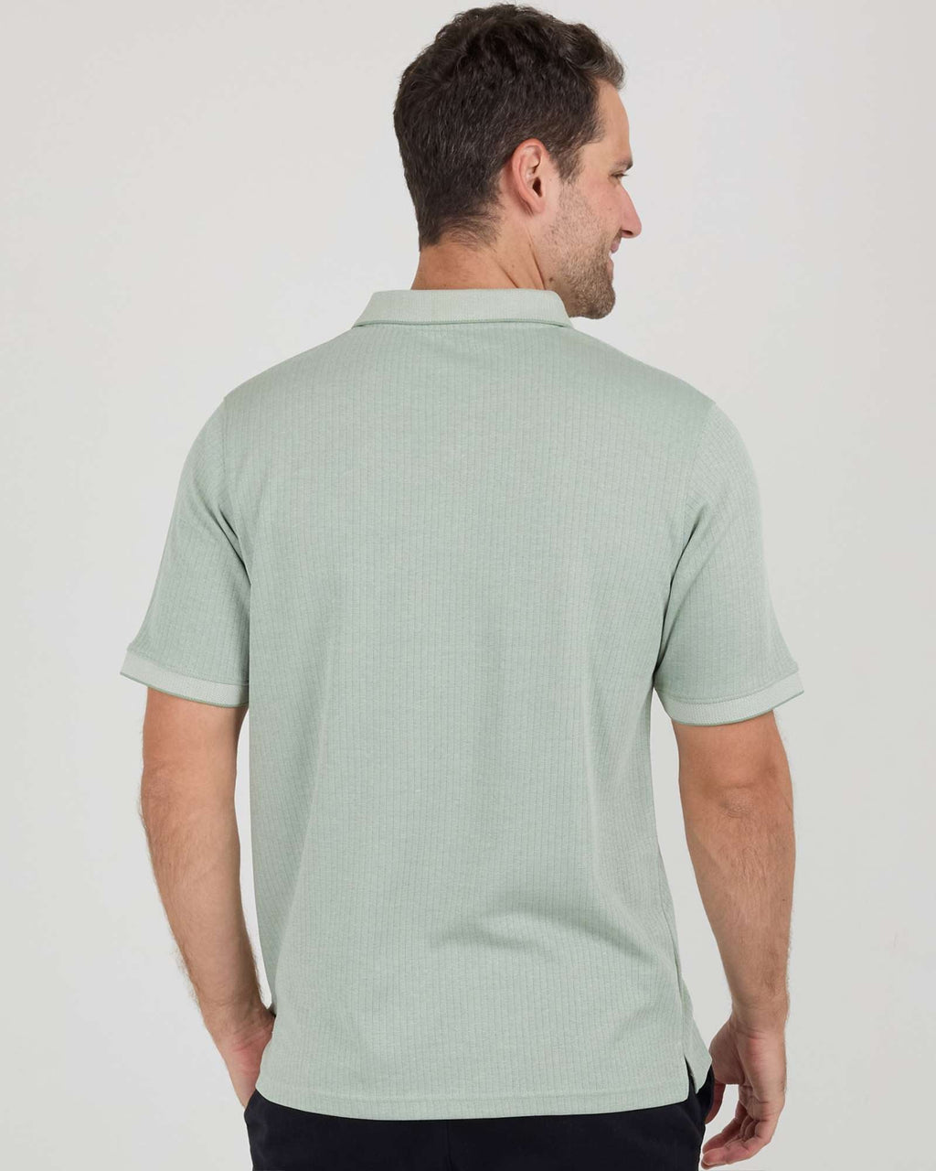 3 Pack: Men's Ribbed CVC SS Polo Shirt With Pocket - Breathable Performance Polo (Available in Big & Tall)