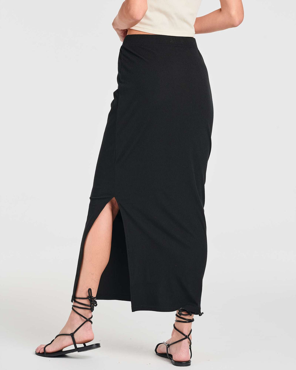 3 Pack: Women's Ribbed High Waisted Maxi Skirt
