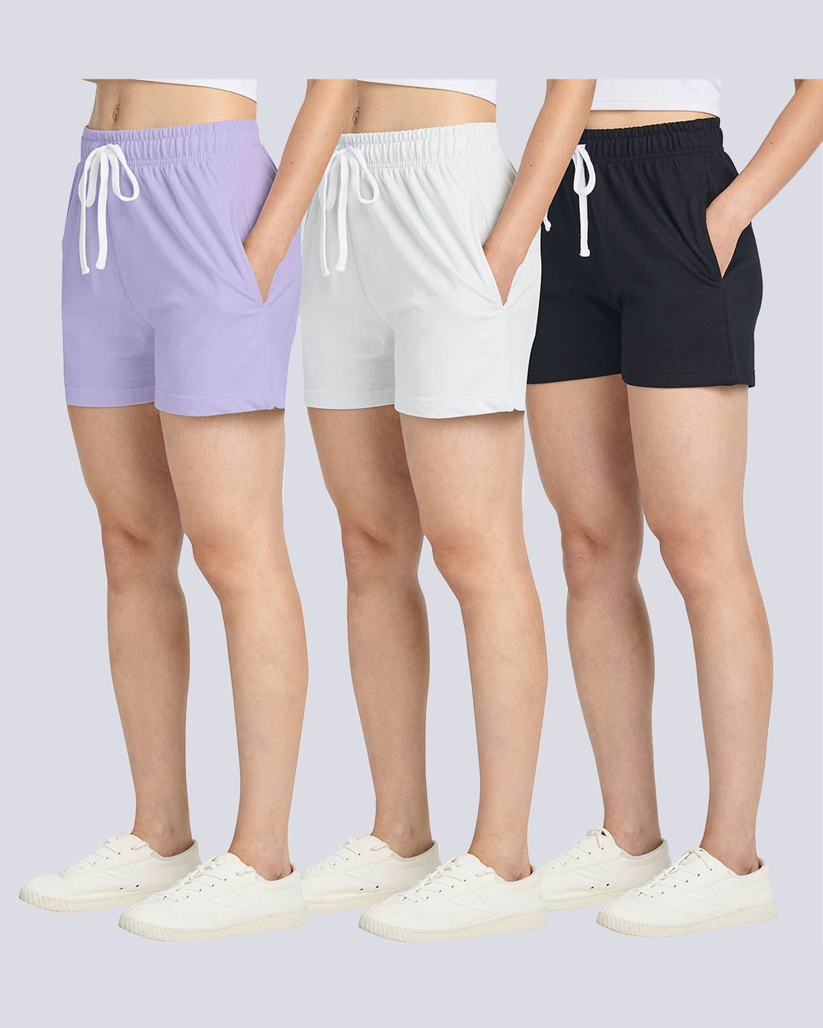 3 Pack: Womens French Terry Shorts