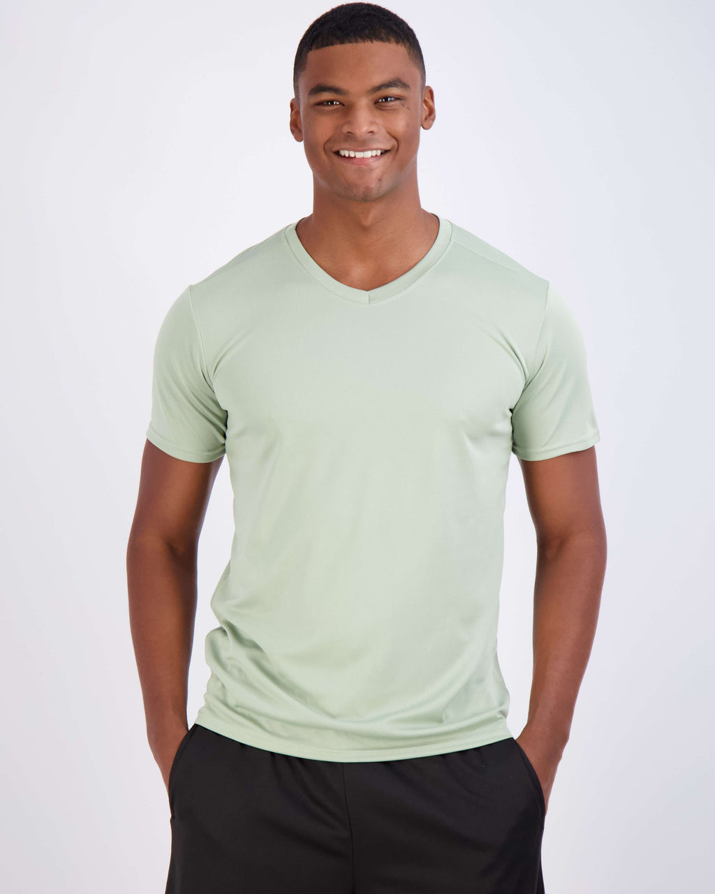 5 Pack: Mens V-Neck Mesh Active Short Sleeve T-Shirt (Available in Big & Tall)