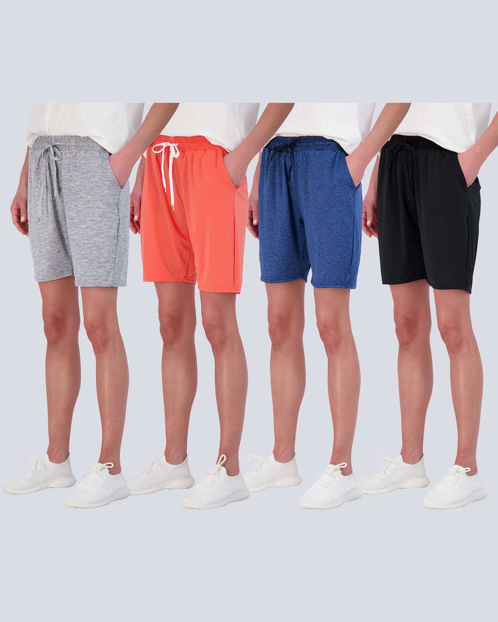 4 Pack: Womens Dry-Fit 7" Bermuda Shorts