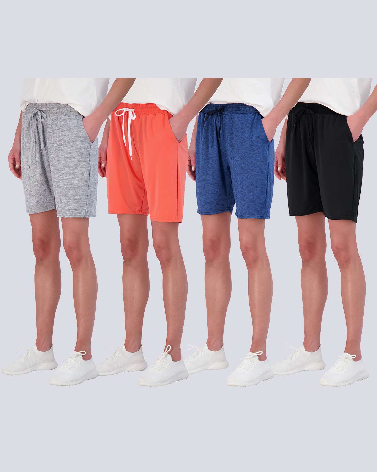 4 Pack: Womens Dry-Fit 7" Bermuda Shorts