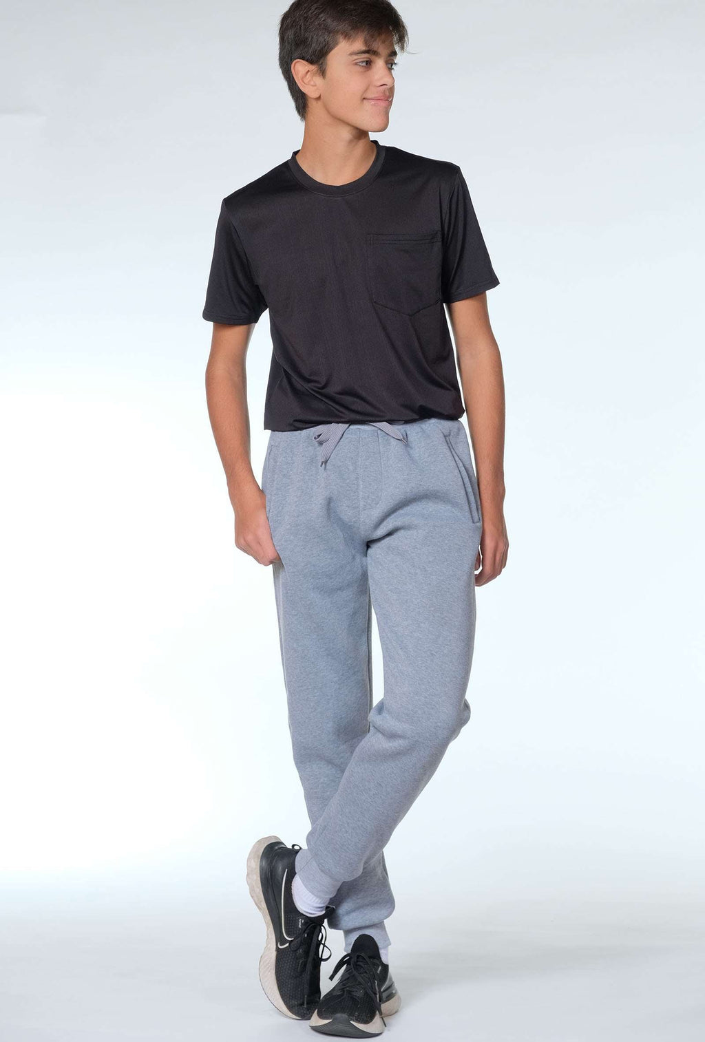 5 Pack: Boys & Girls  Youth Dry-Fit Moisture Wicking Active Athletic Performance Short-Sleeve Pocket T-Shirt