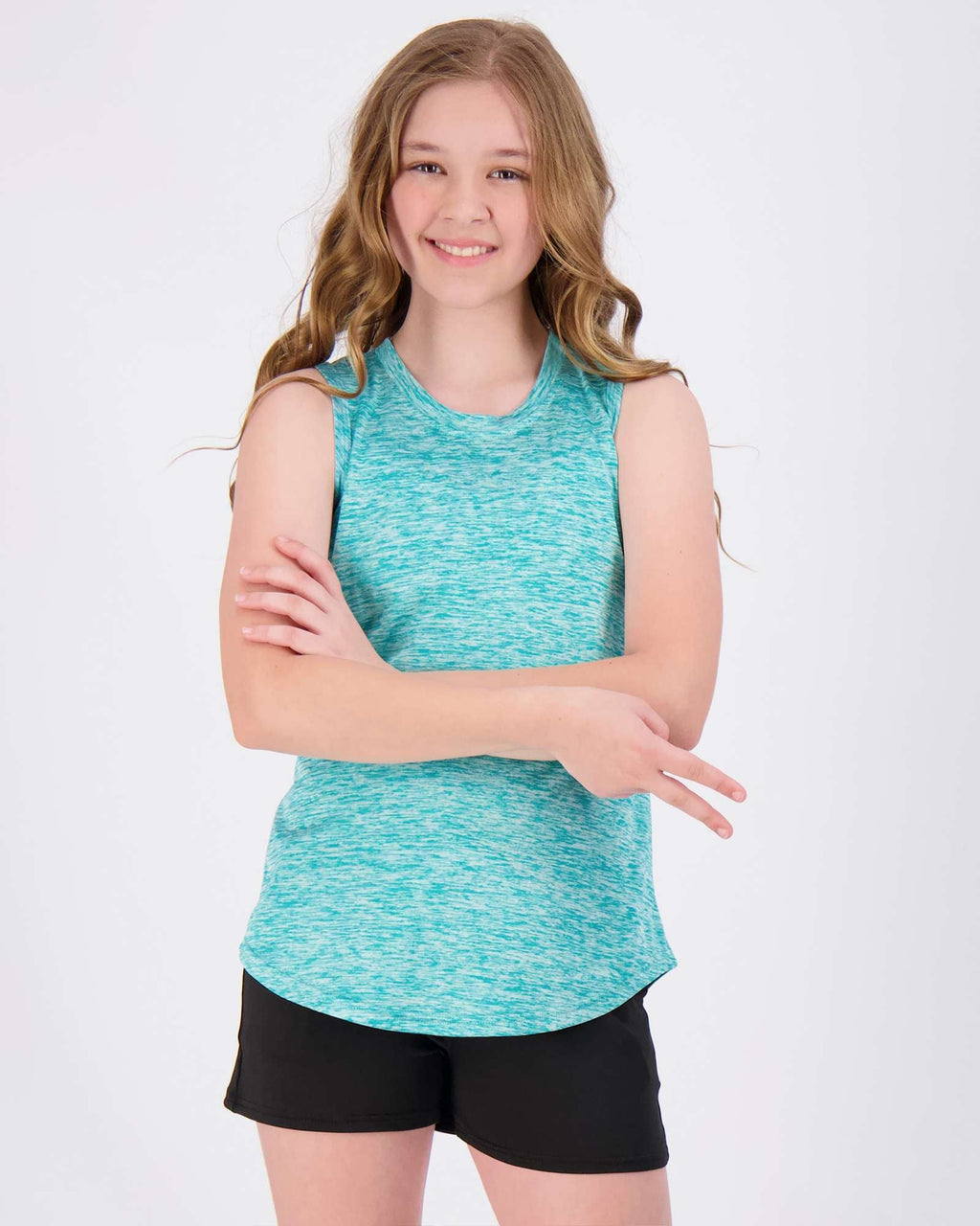 4 Pack: Girls Active Dry Fit Performance Tank Top