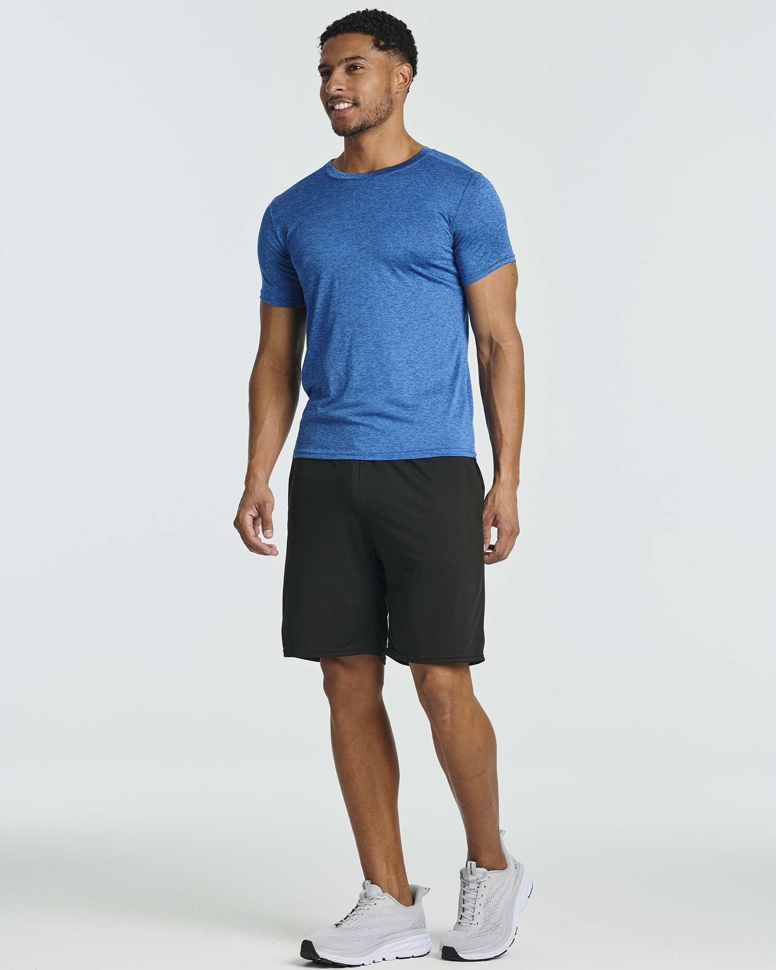 5 Pack: Mens Dry-Fit Active Crew Neck T-Shirt