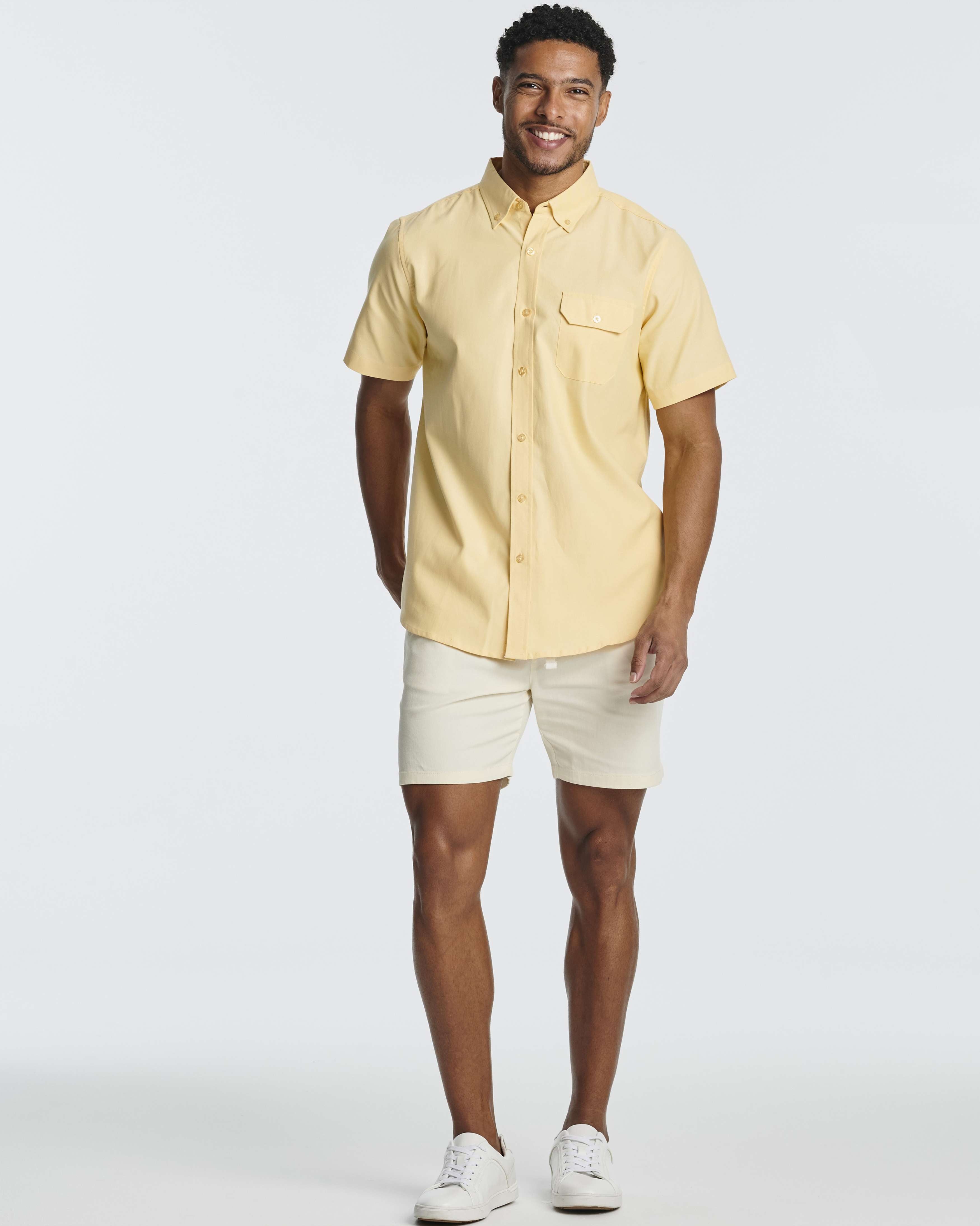 3 Pack: Men's Short-Sleeve Oxford Shirt (Available in Big & Tall)