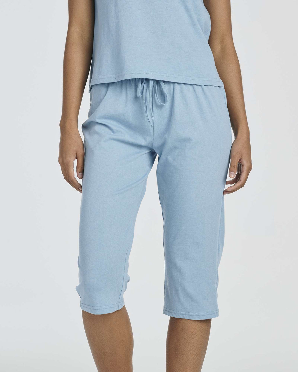 2 Pack: Women's Cotton Pajamas with Capri Pants