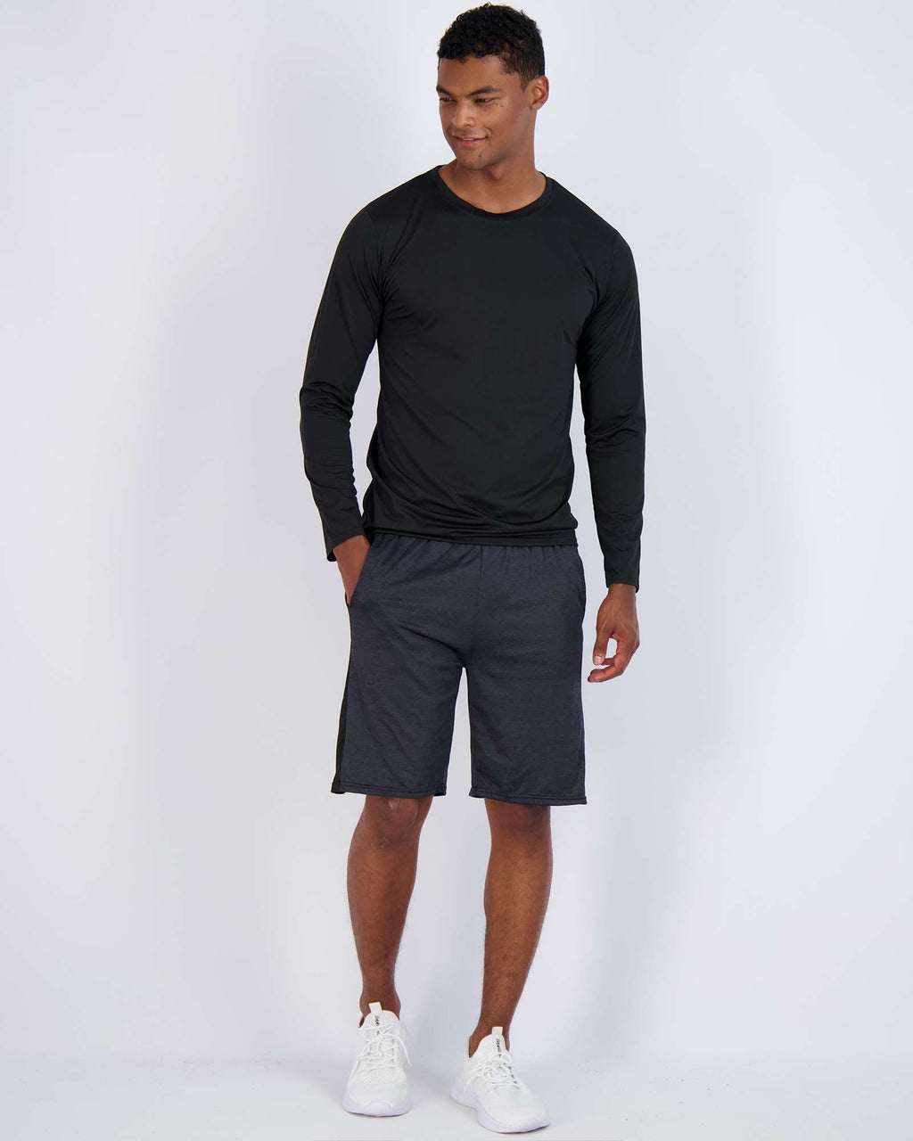 Real Essentials 4 Pack: Men's Dry-Fit UV Moisture Wicking UPF 50+ SPF Sun Protective Fishing Hiking Swim Long Sleeve Shirt