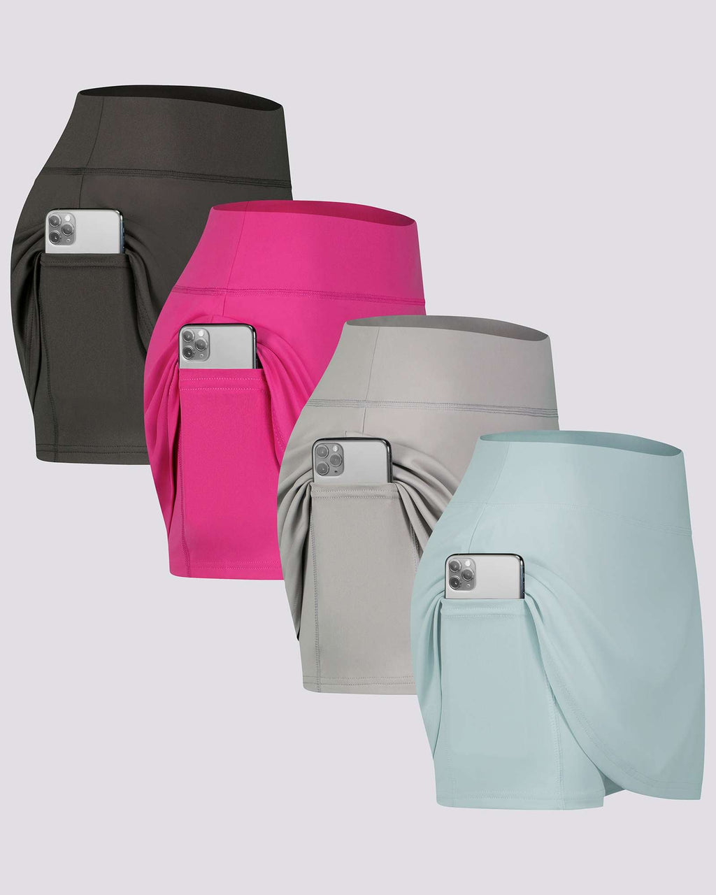 4 Pack: Women's Active Skort (Available in Plus Size)