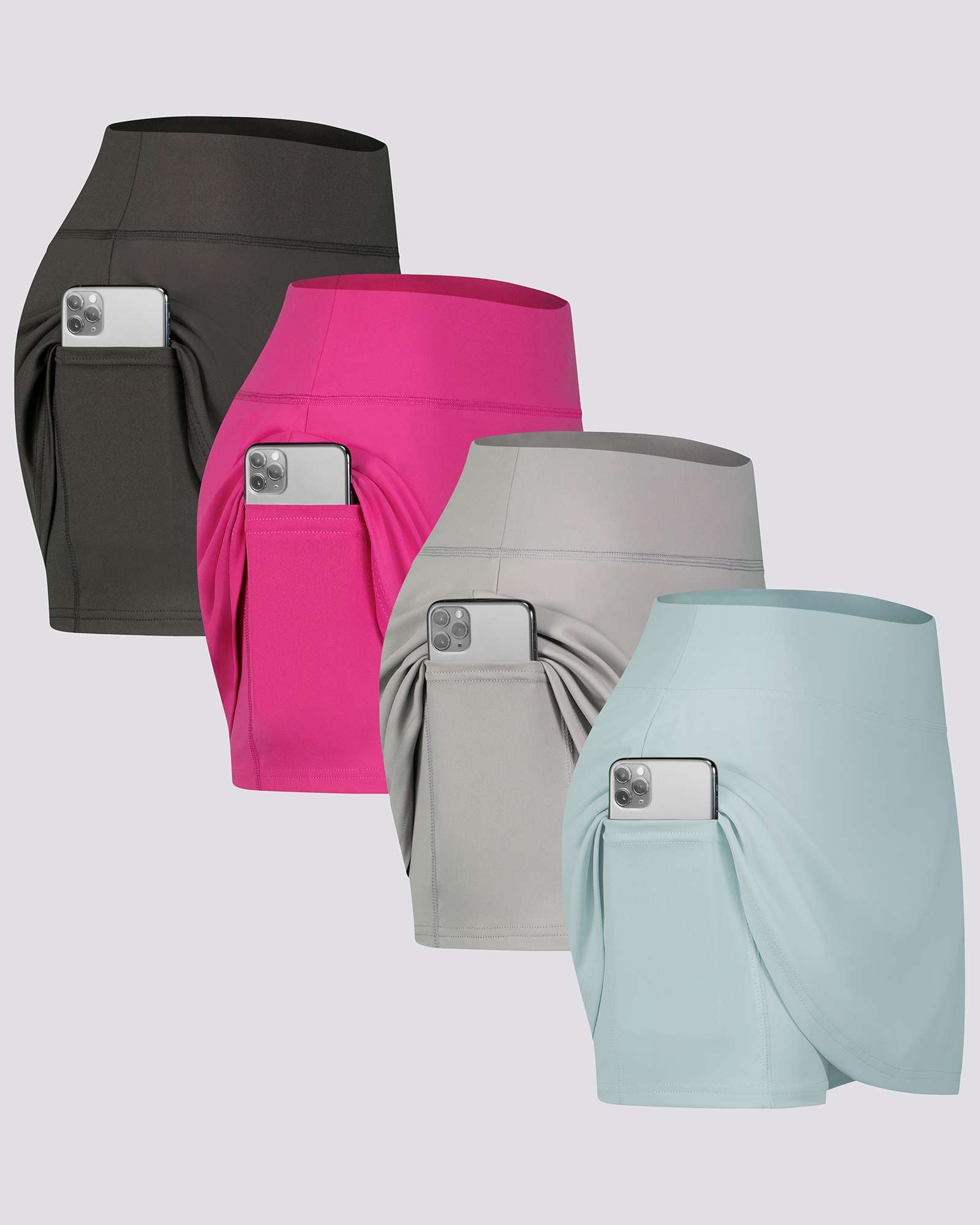 4 Pack: Women's Active Skort (Available in Plus Size)