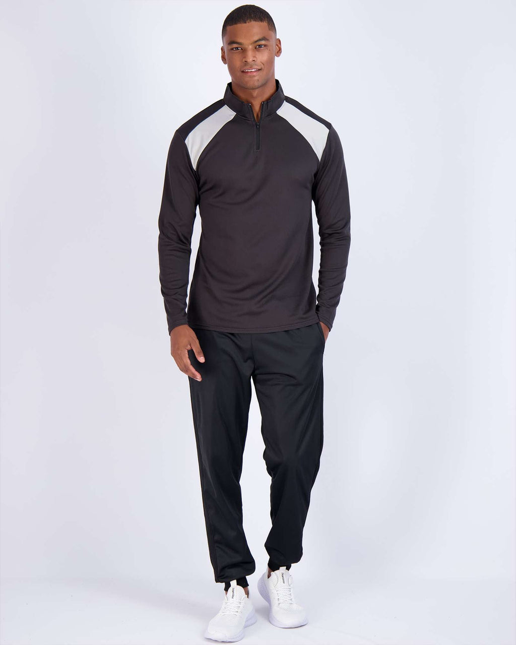 3 Pack: Mens Mesh Active Quarter Zip Pullover