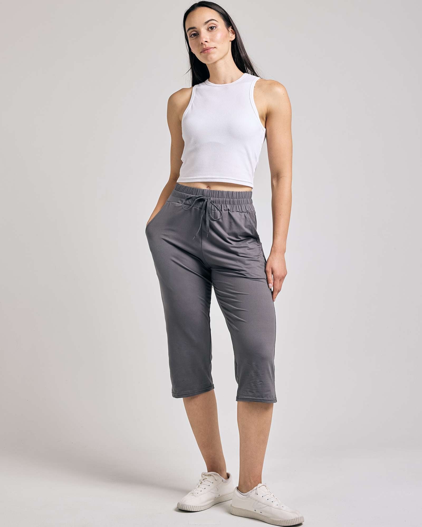 3 Pack: Women's Capri Open Bottom Sweatpants