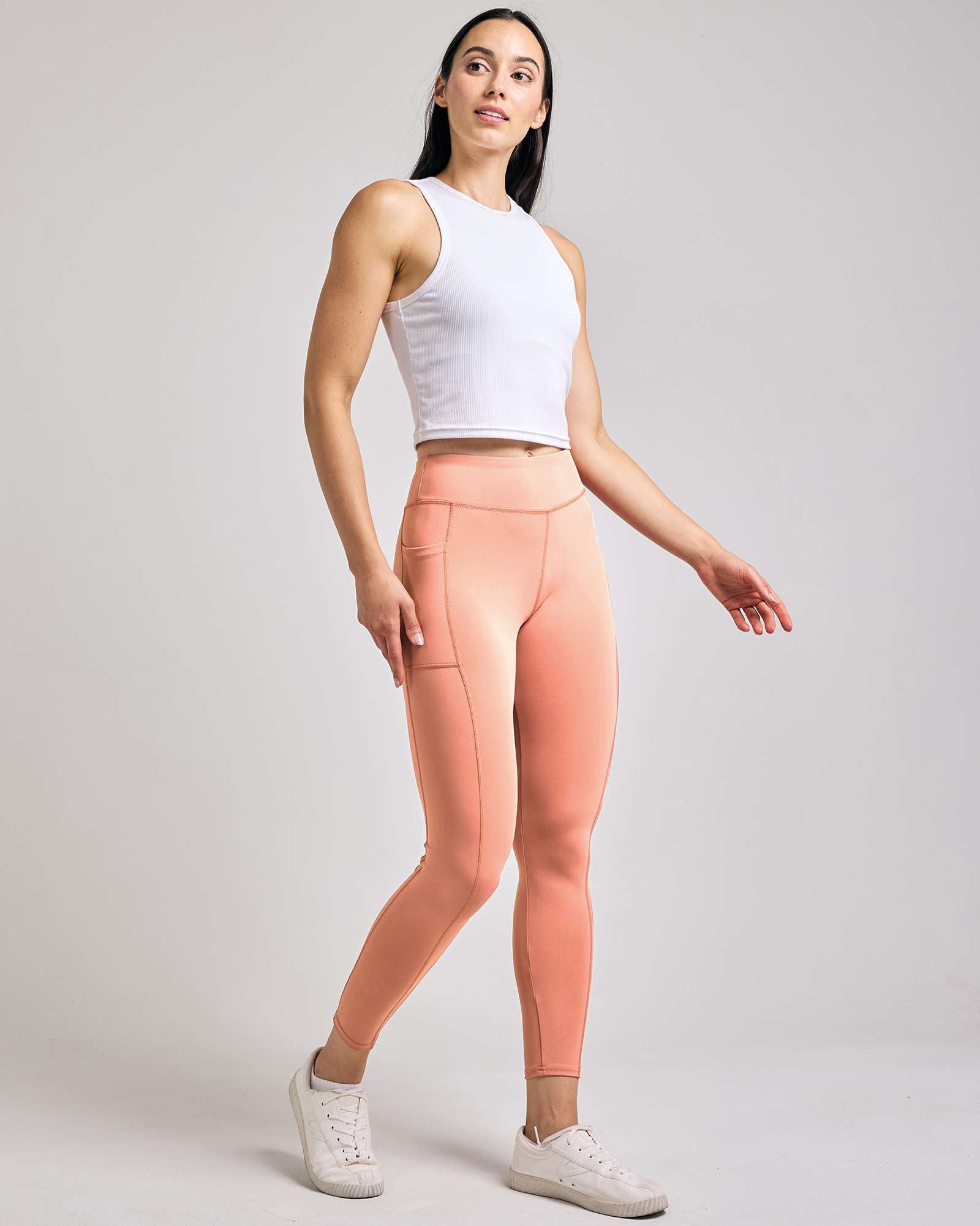 4 Pack: Women's Full Length Fitted Athletic Yoga Performance Leggings with Pockets