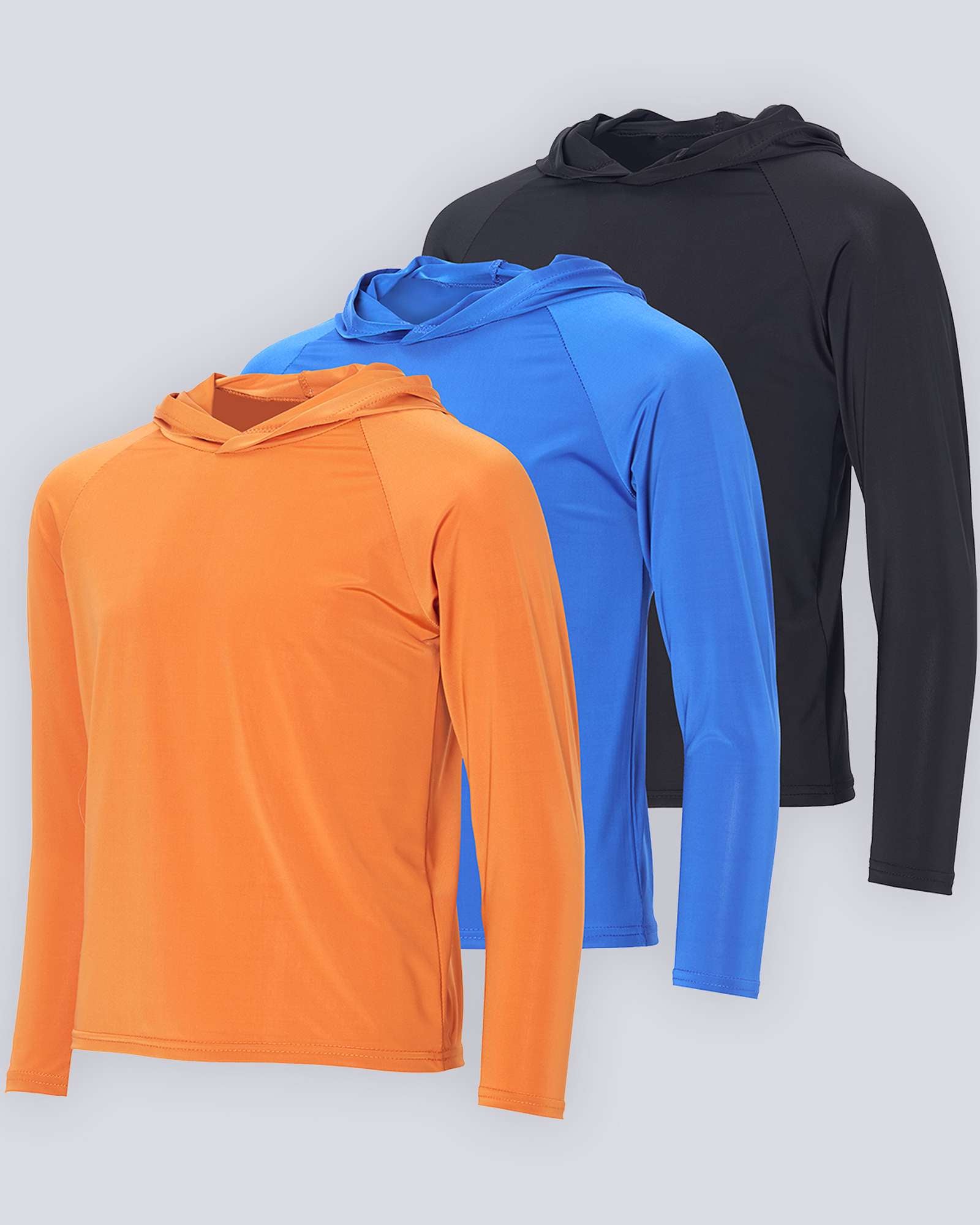 3 Pack: Youth Rashguard Hoodie UPF Sun Protection