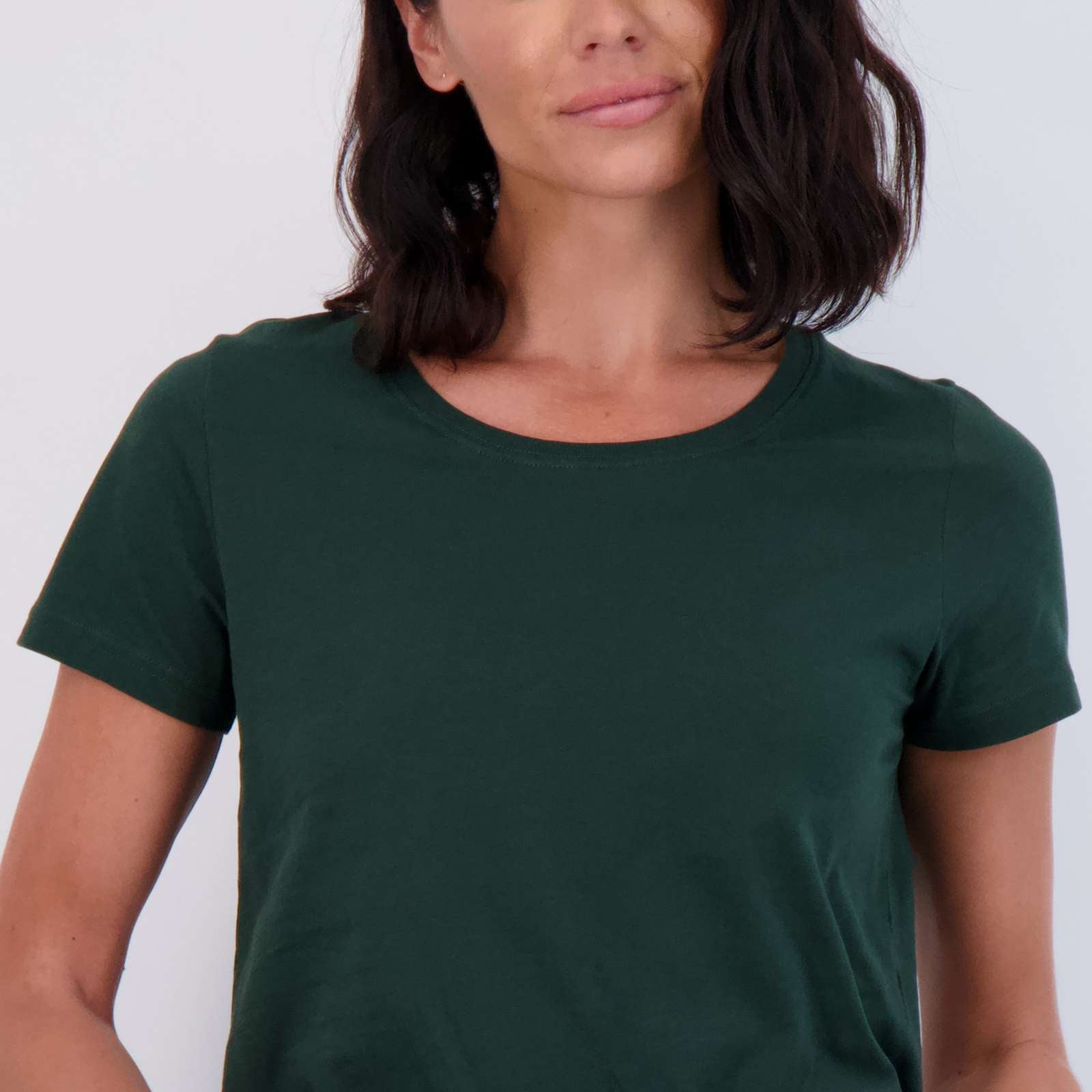 4 Pack: Womens Classic-Fit Cotton Short-Sleeve Scoop Neck T-Shirt