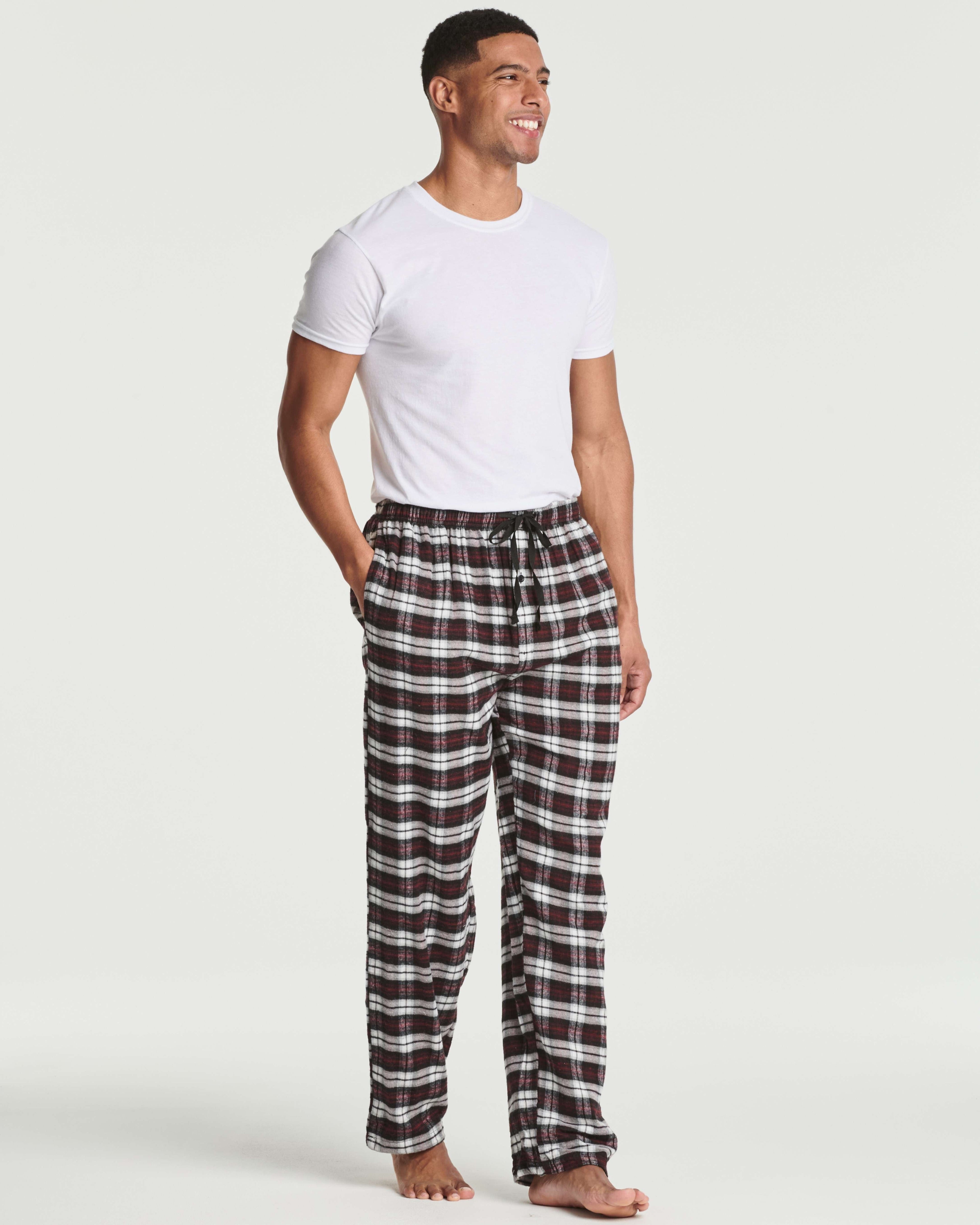 3 Pack: Mens Flannel Plaid Pajama Pants