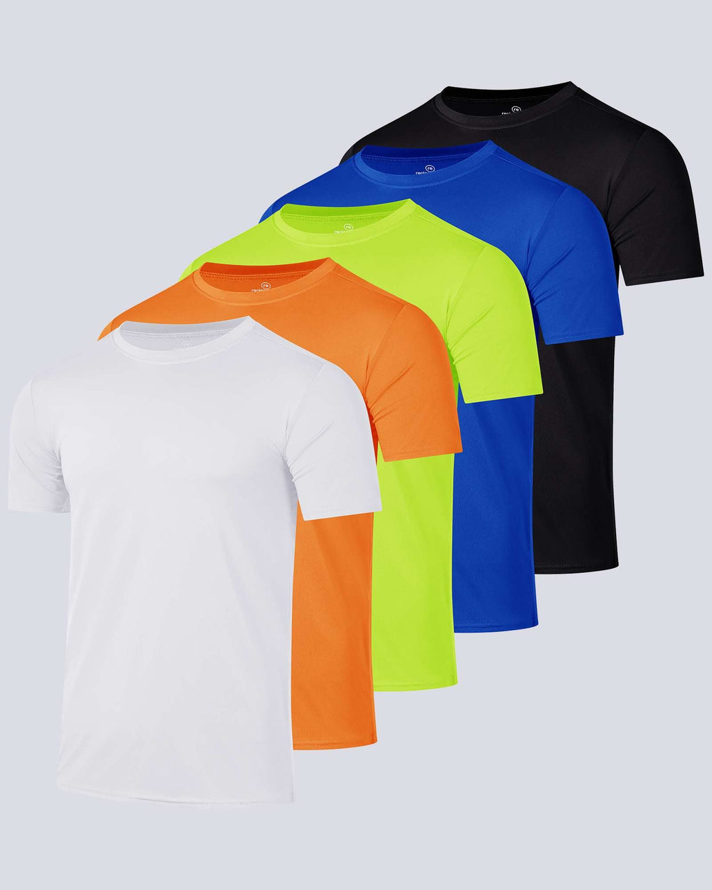 5 Pack: Mens Dry-Fit Active Crew Neck T-Shirt