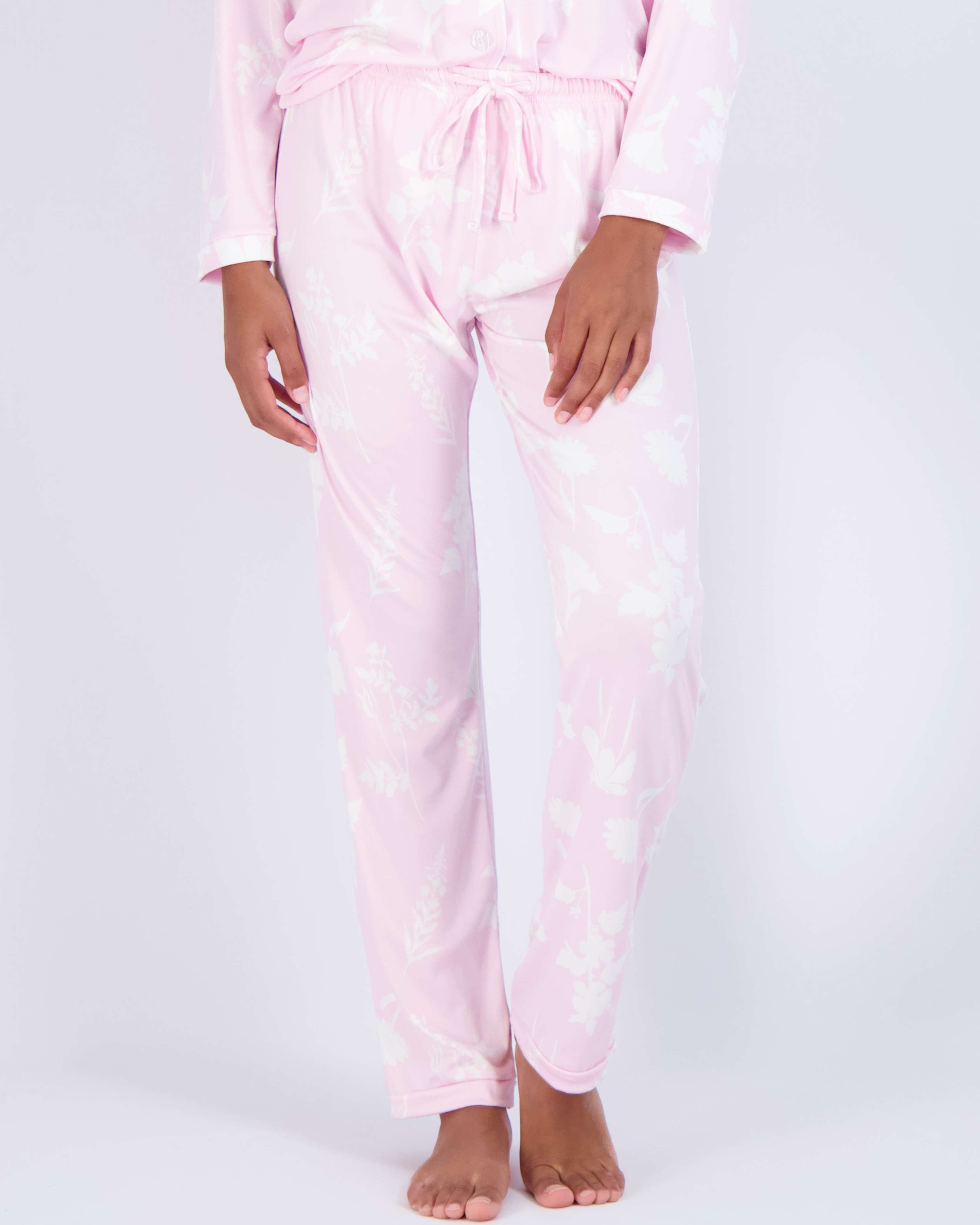 4 Piece: Women’s Long Sleeve Button Down Pajama Set