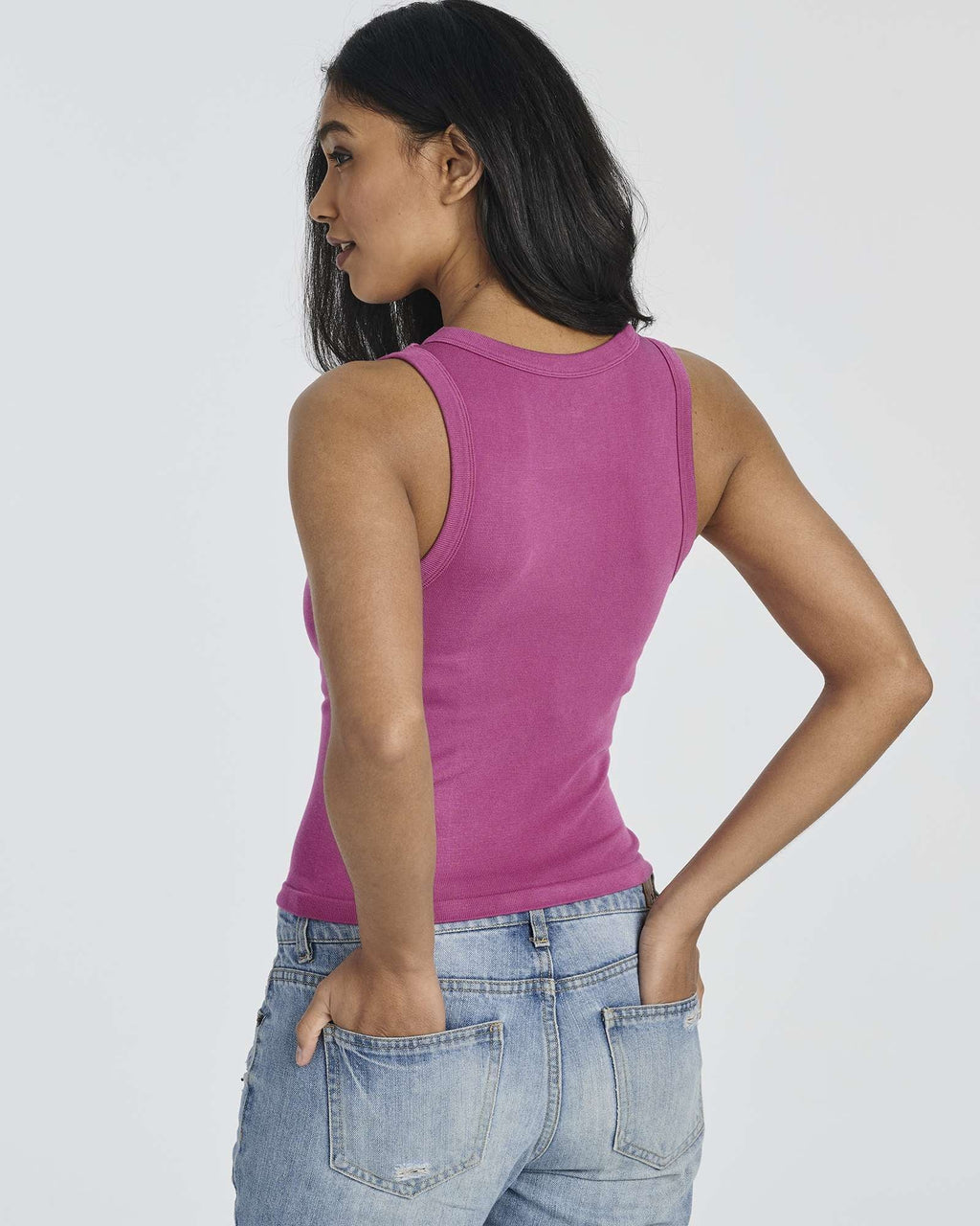 5 Pack: Women's Seamless Ribbed Cropped Tank Top