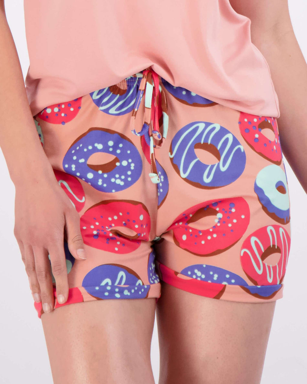 4 Piece: Womens Short Sleeve with Shorts Pajama Set