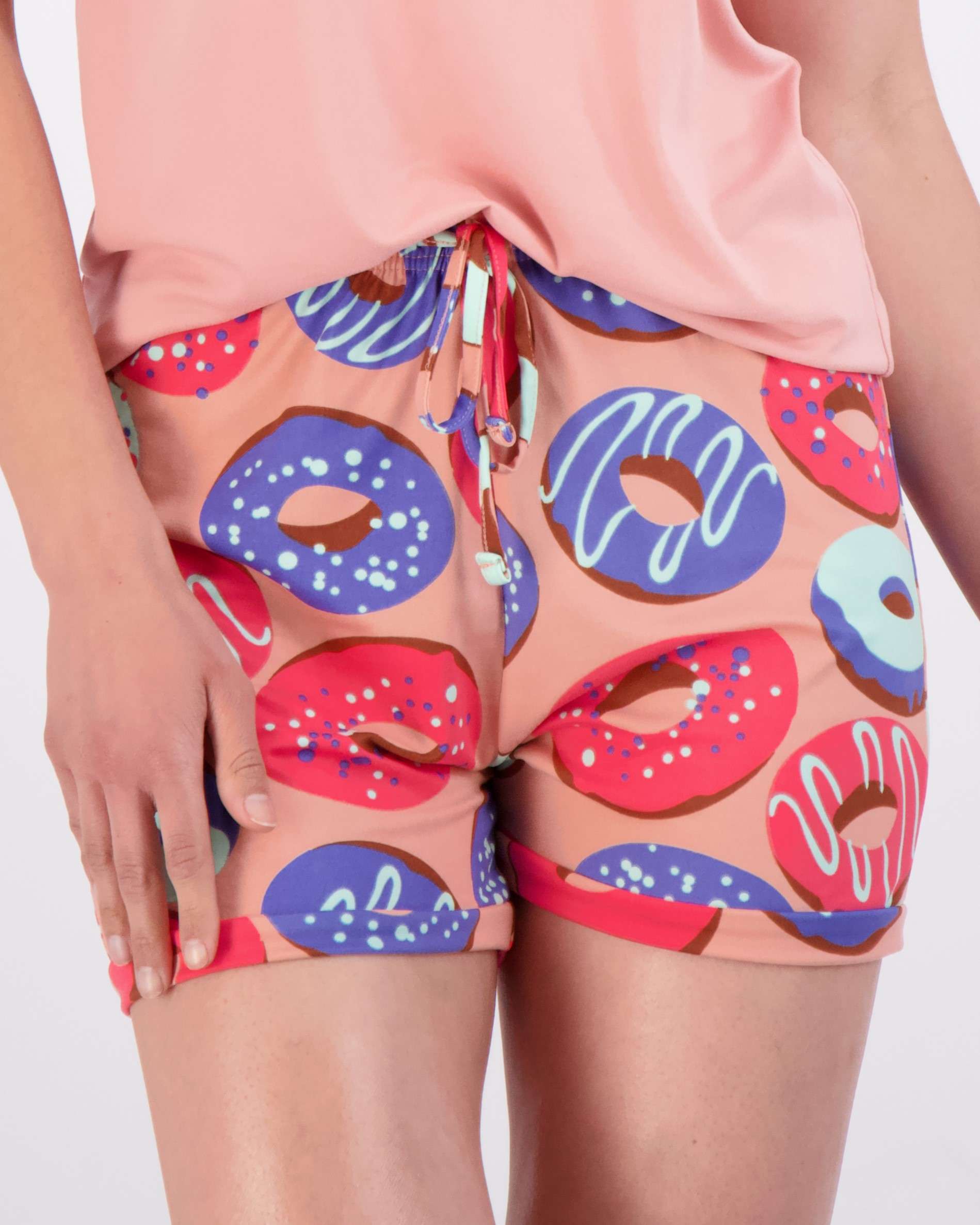 4 Piece: Womens Short Sleeve with Shorts Pajama Set