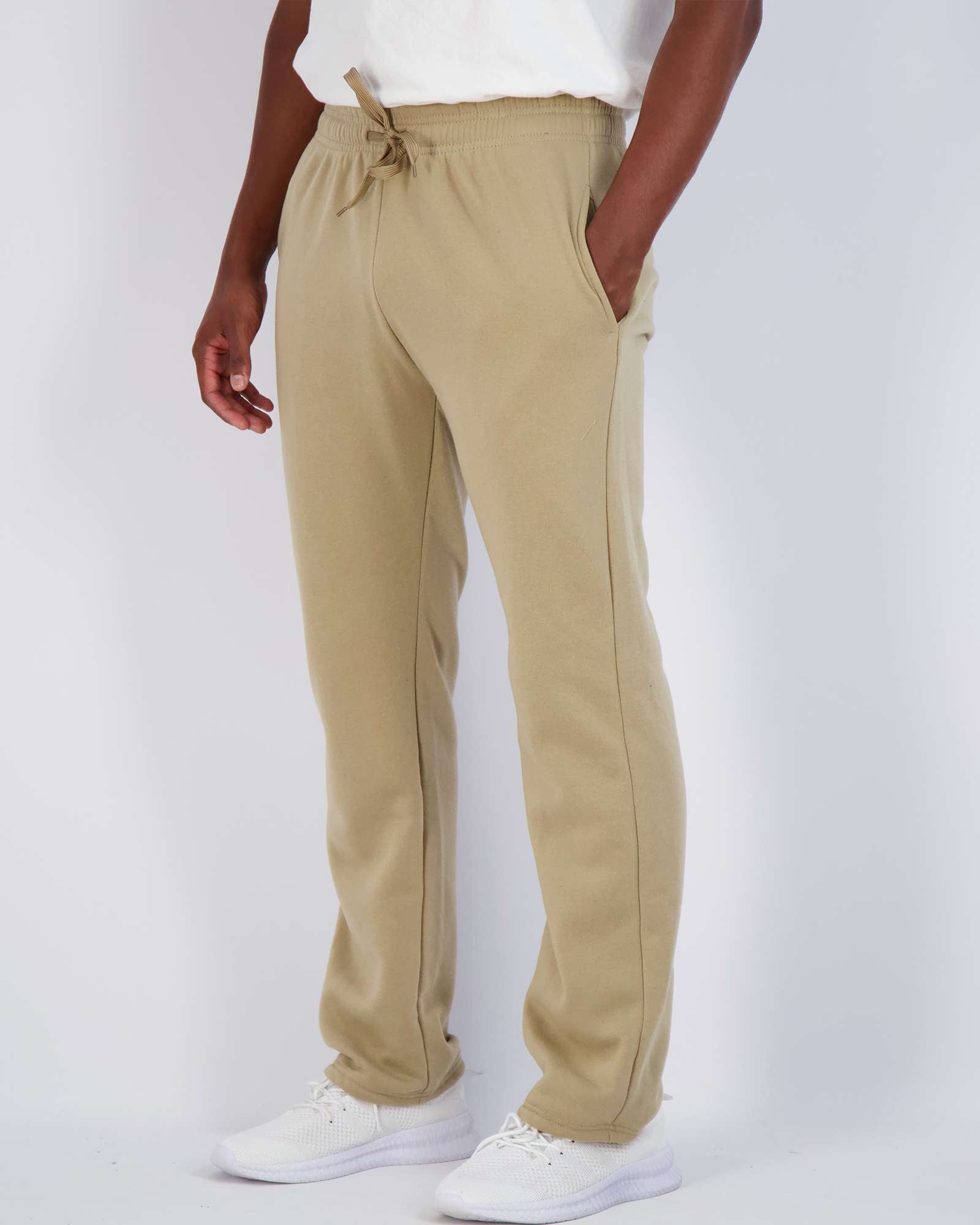 3 Pack: Mens Fleece Open Bottom Sweatpants