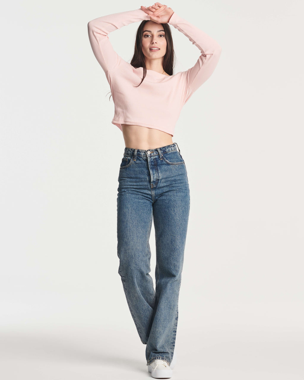 4 Pack: Women's Long Sleeve Ribbed Knit Crop Top (Available in Plus Size)