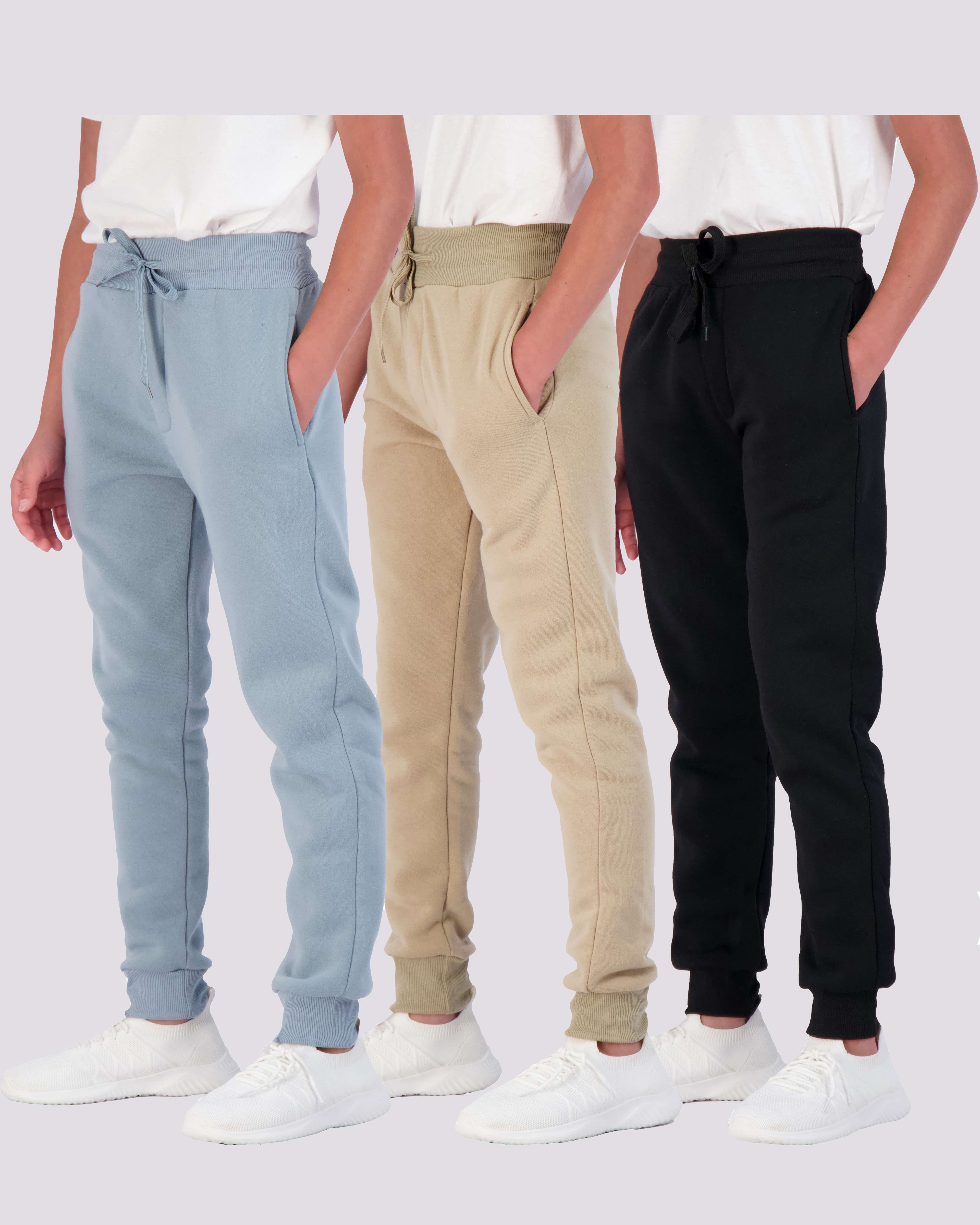 3 Pack: Boys Fleece Jogger Sweatpants