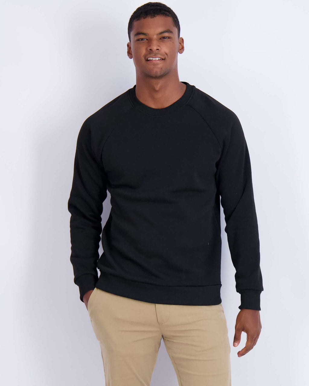 3 Pack: Mens Fleece Crewneck Pullover Sweatshirt