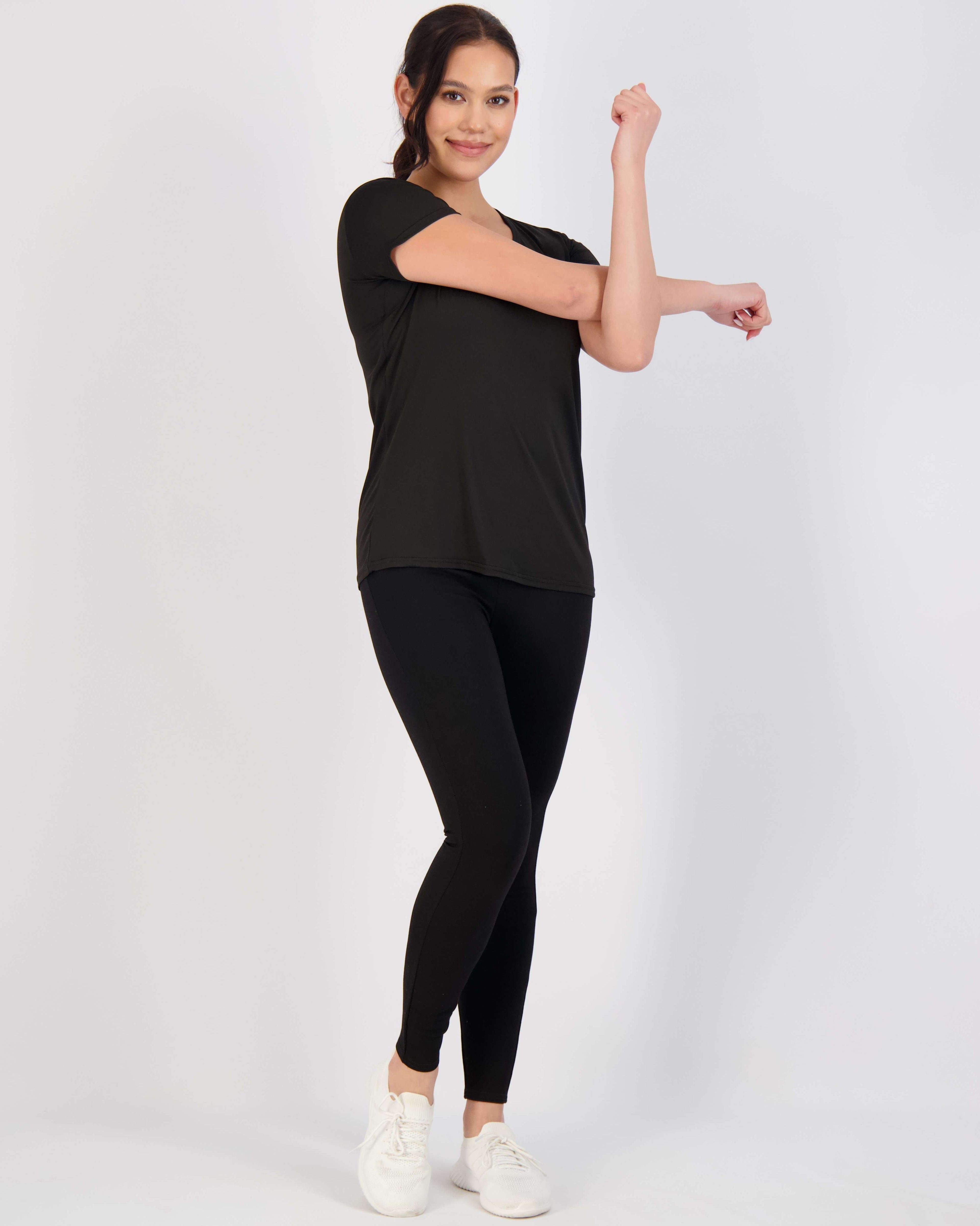 5 Pack: Womens Short Sleeve Dry-Fit V-Neck T-Shirt