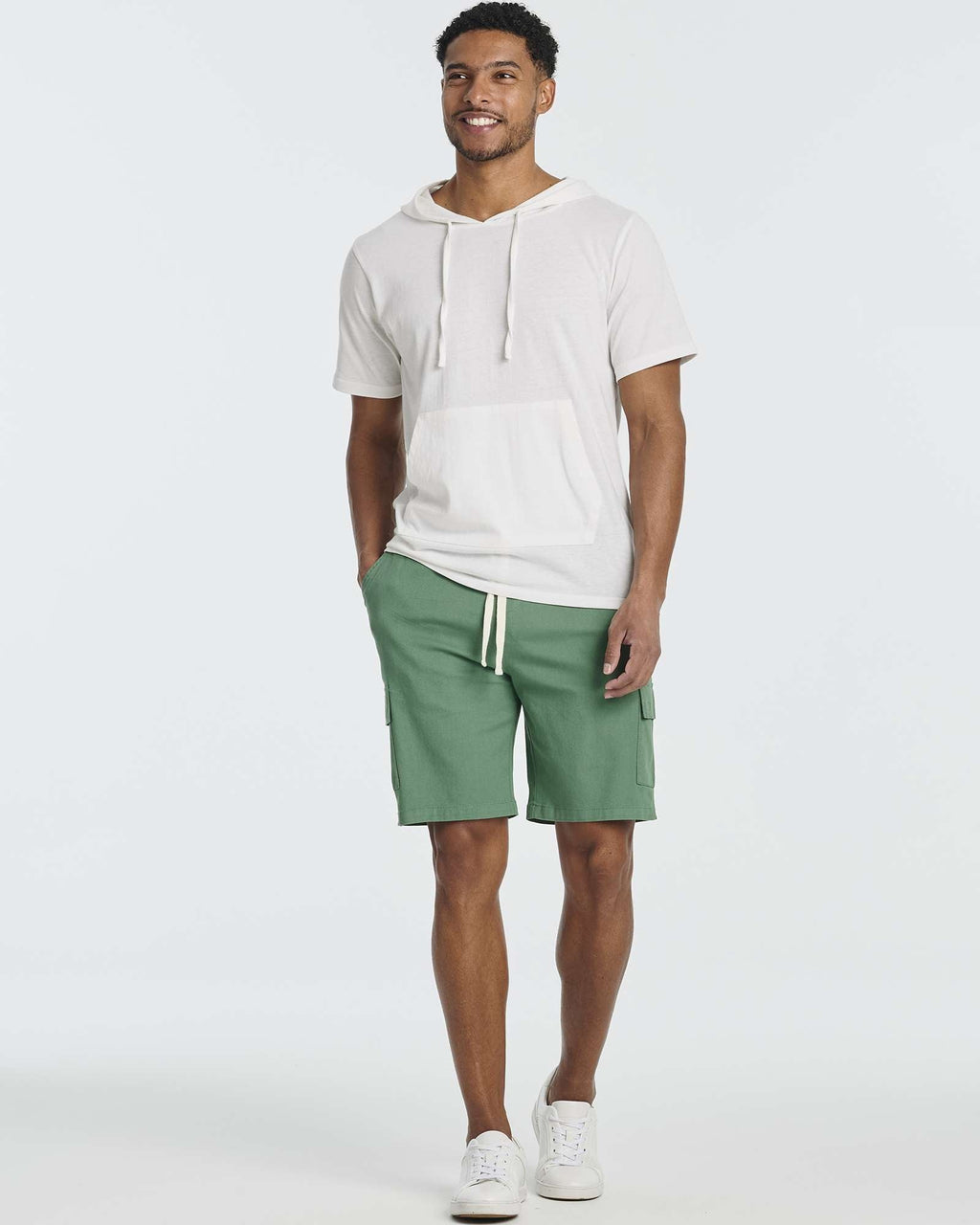 3 Pack: Men's 9" Elastic Waistband Cargo Shorts