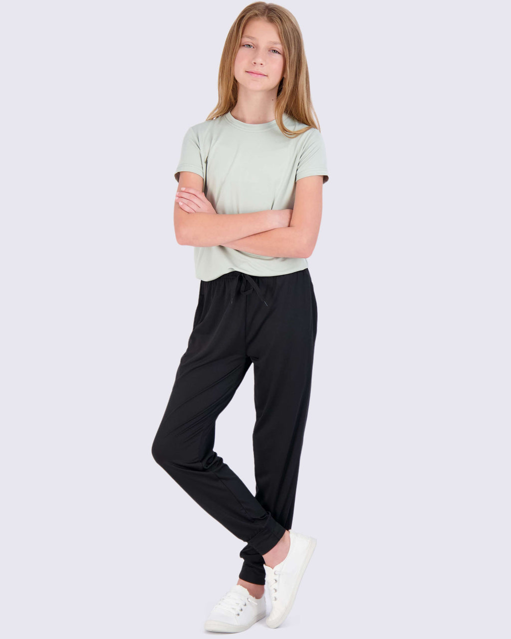 4 Pack: Girls Short Sleeve Dry-Fit Crew Neck Active T-Shirt