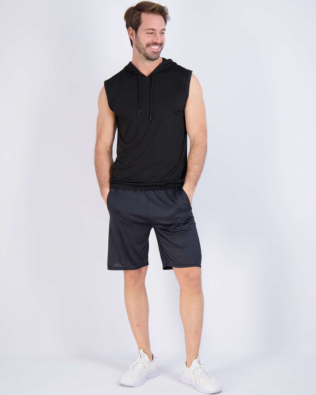 3 Pack: Men’s Dry-Fit Active Tank Top Hoodie