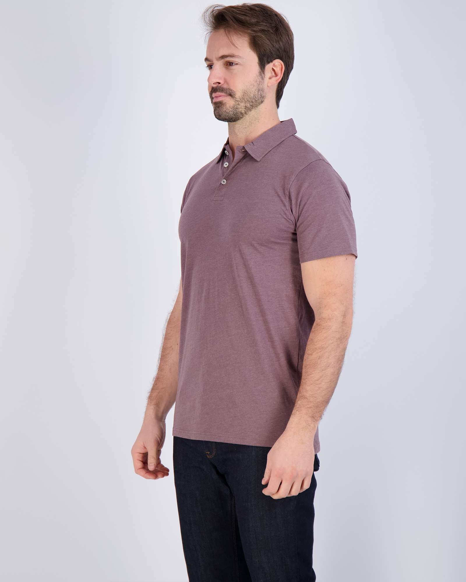 3 Pack: Men's Jersey Cotton Short Sleeve Polo Shirt