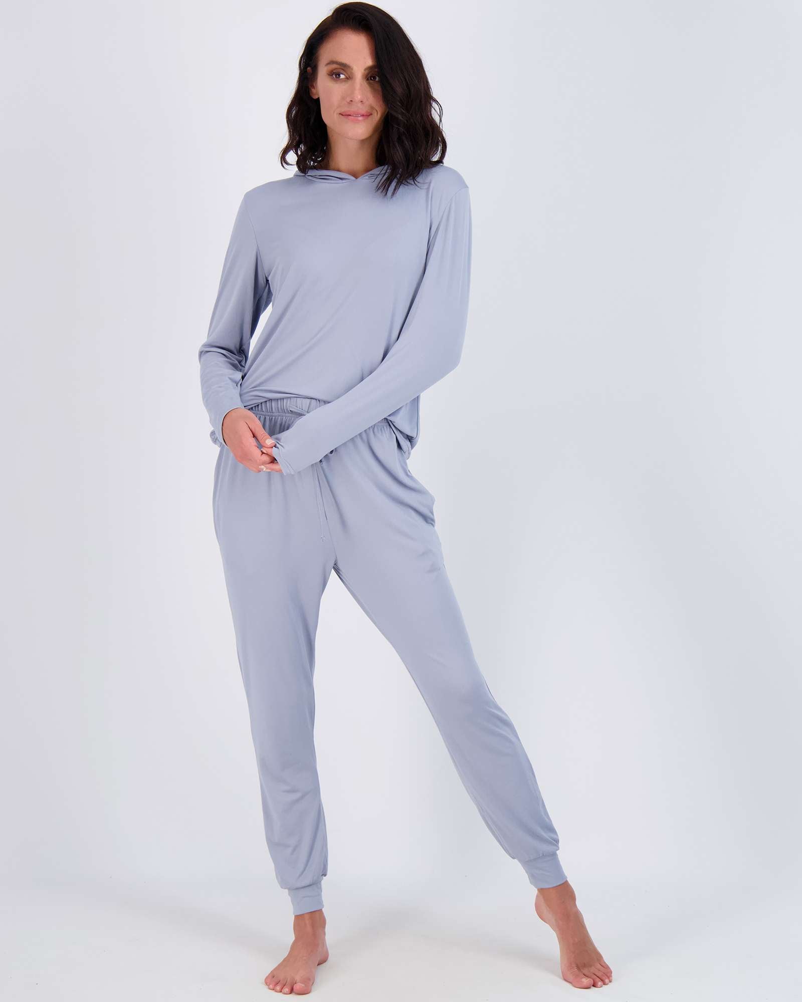 4 Piece: Womens Long Sleeve Henley & Jogger Lounge Pajama Set