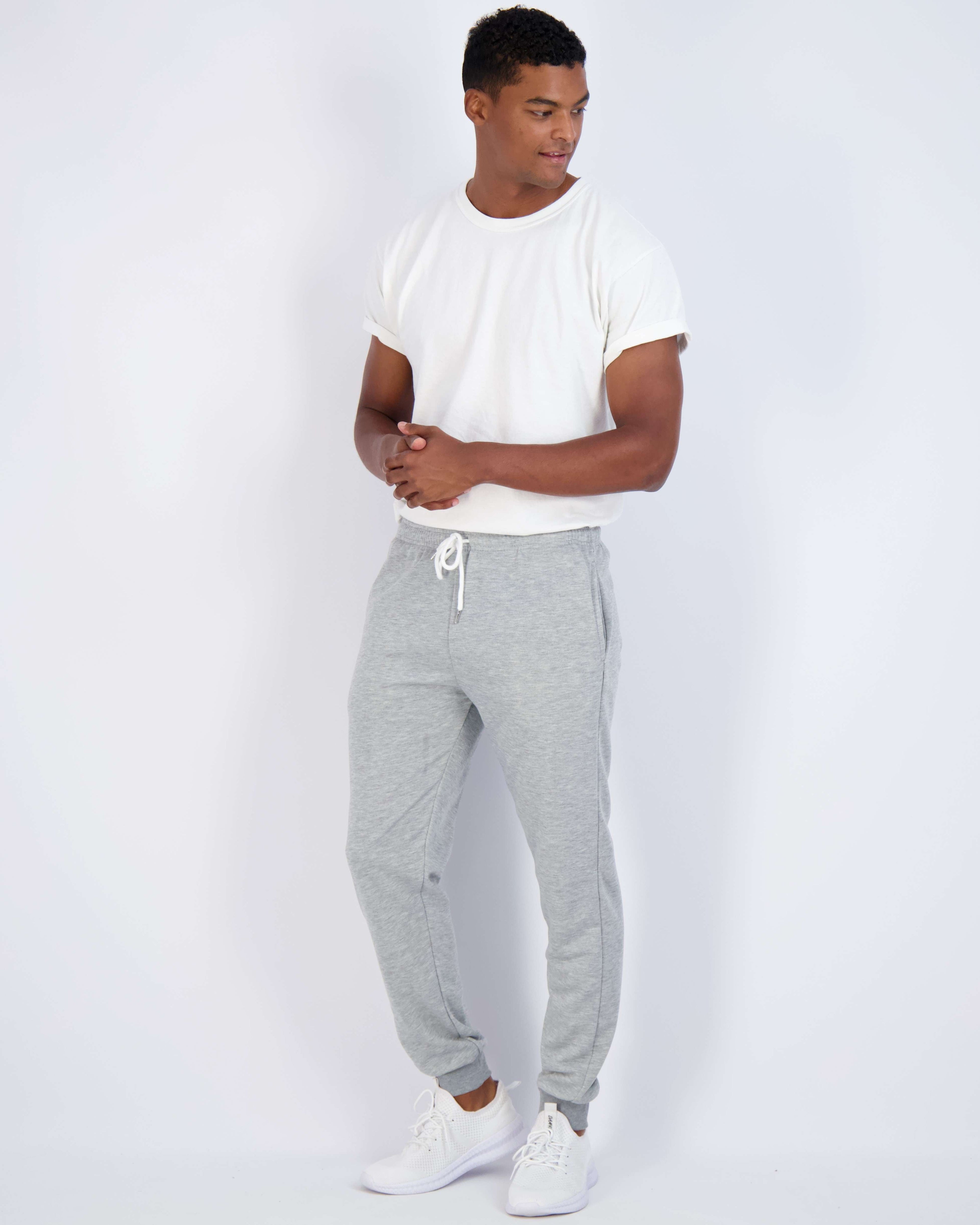 3 Pack: Mens French Terry Casual Jogger Sweatpants